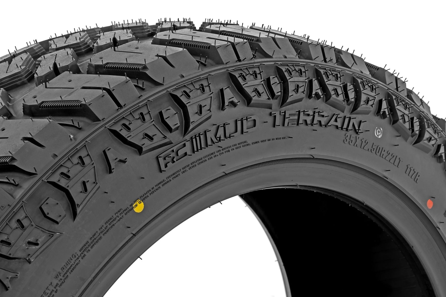 Rough Country 285/65R18 M/T Mud Terrain Tires - Dual Sidewall Design (98010128) for Off-Road Trucks, SUVs & Jeeps
