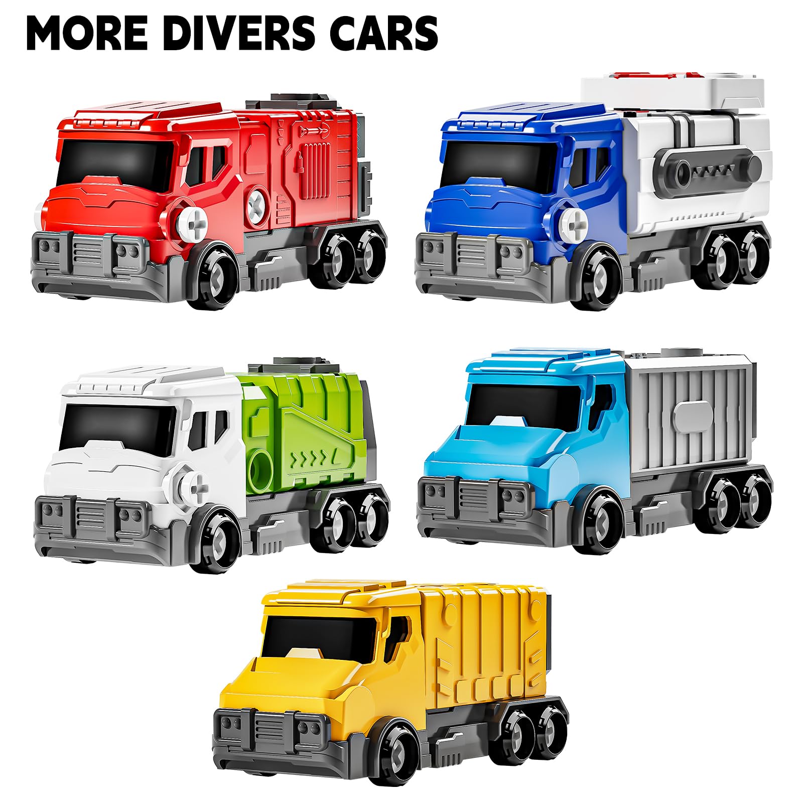 TEMI City Vehicles Transform Robot Building Toys for Kids Ages 4-8 - STEM Learning Construction Set for Boys & Girls | Birthday Gift & Pretend Play for Preschoolers