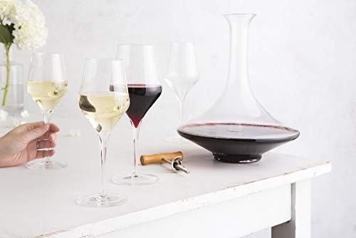 Luigi Bormioli Supermo 25.25 oz (750ml) Premium Crystal Wine Decanter for Red & White Wine - Elegant Aerator & Pourer for Enhanced Flavor - Perfect for Dinner Parties, Gifts & Home Bar Accessories