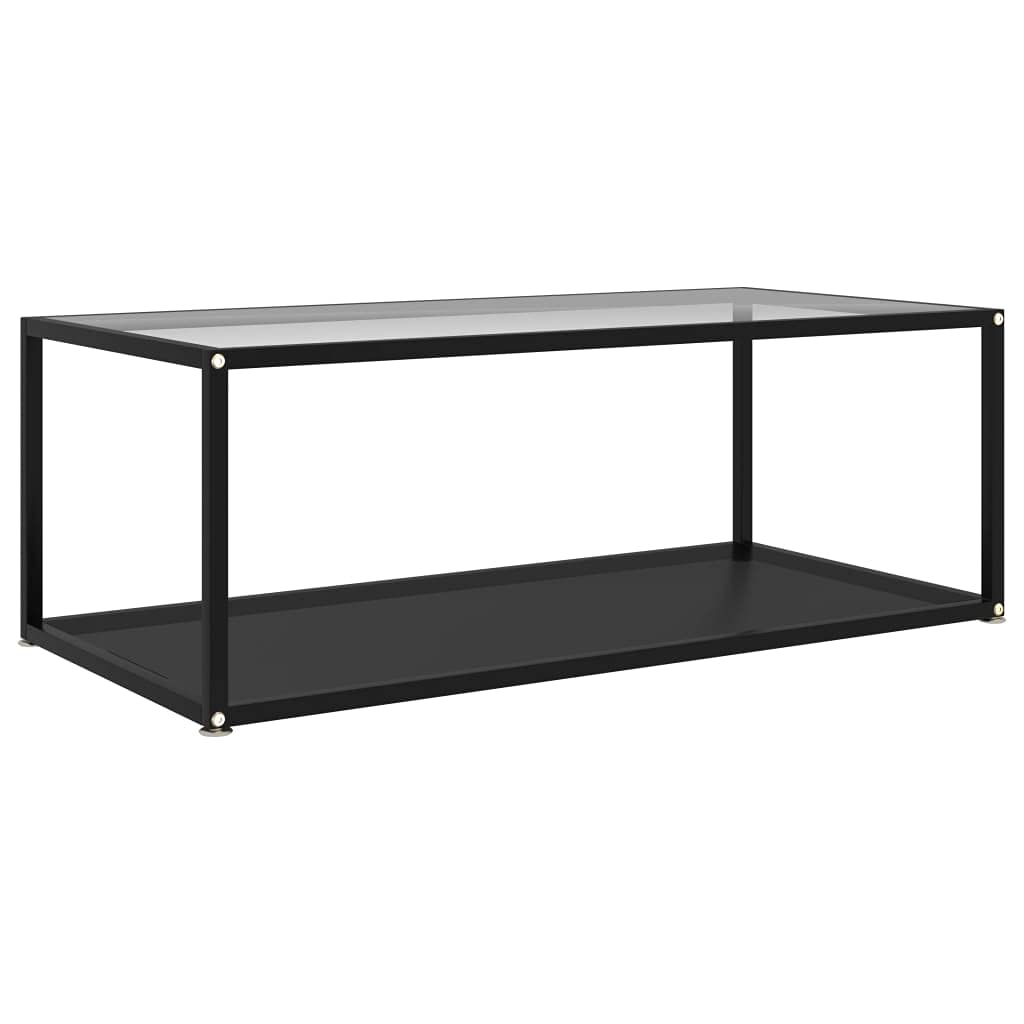 Modern Simple Style Coffee Table with Storage Shelf - Sturdy Metal Frame Side Table - 39.4