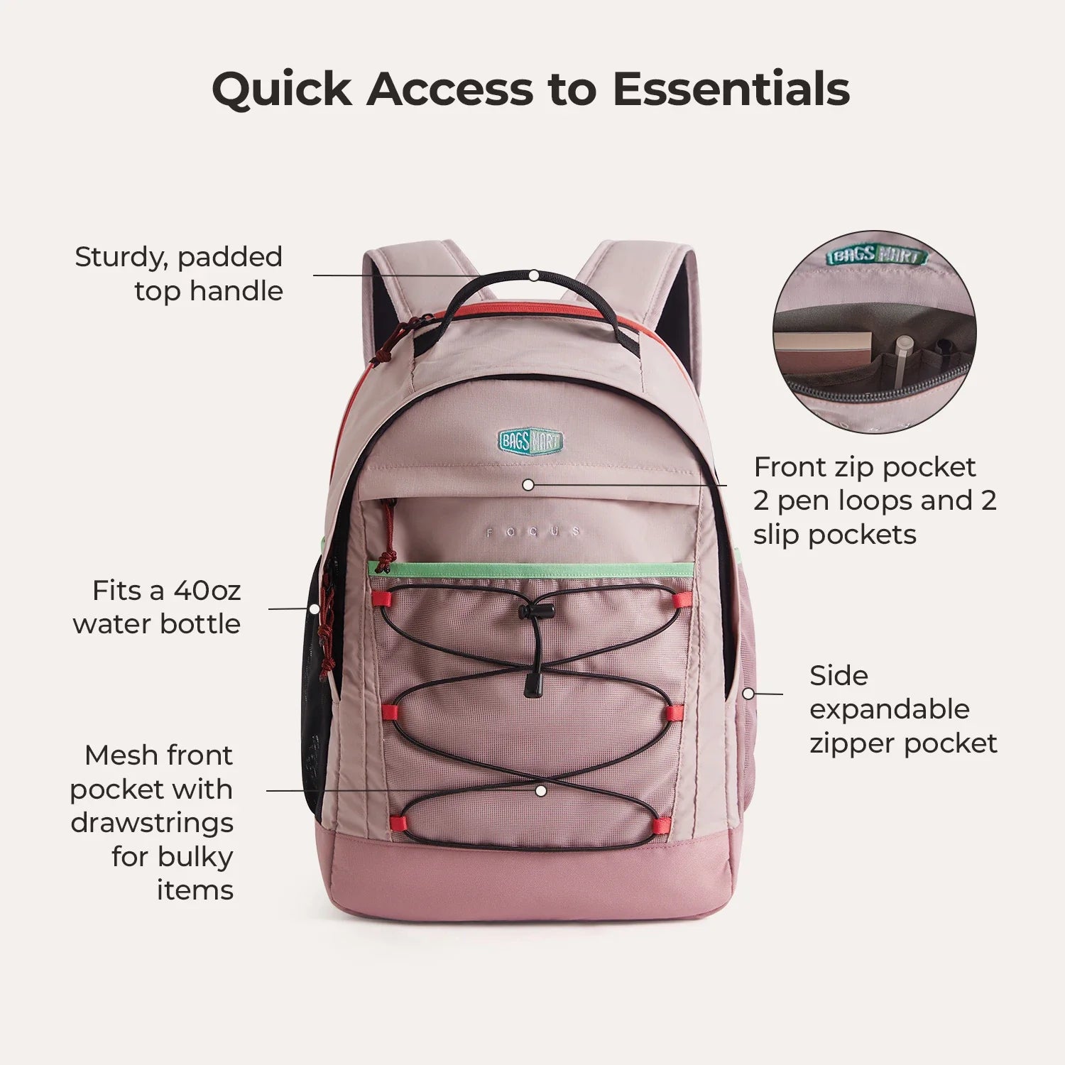 15.6 Inch Laptop Backpack for Men & Women - Waterproof Travel Backpack with USB Charging Port - Perfect for Work, School, and Business Trips