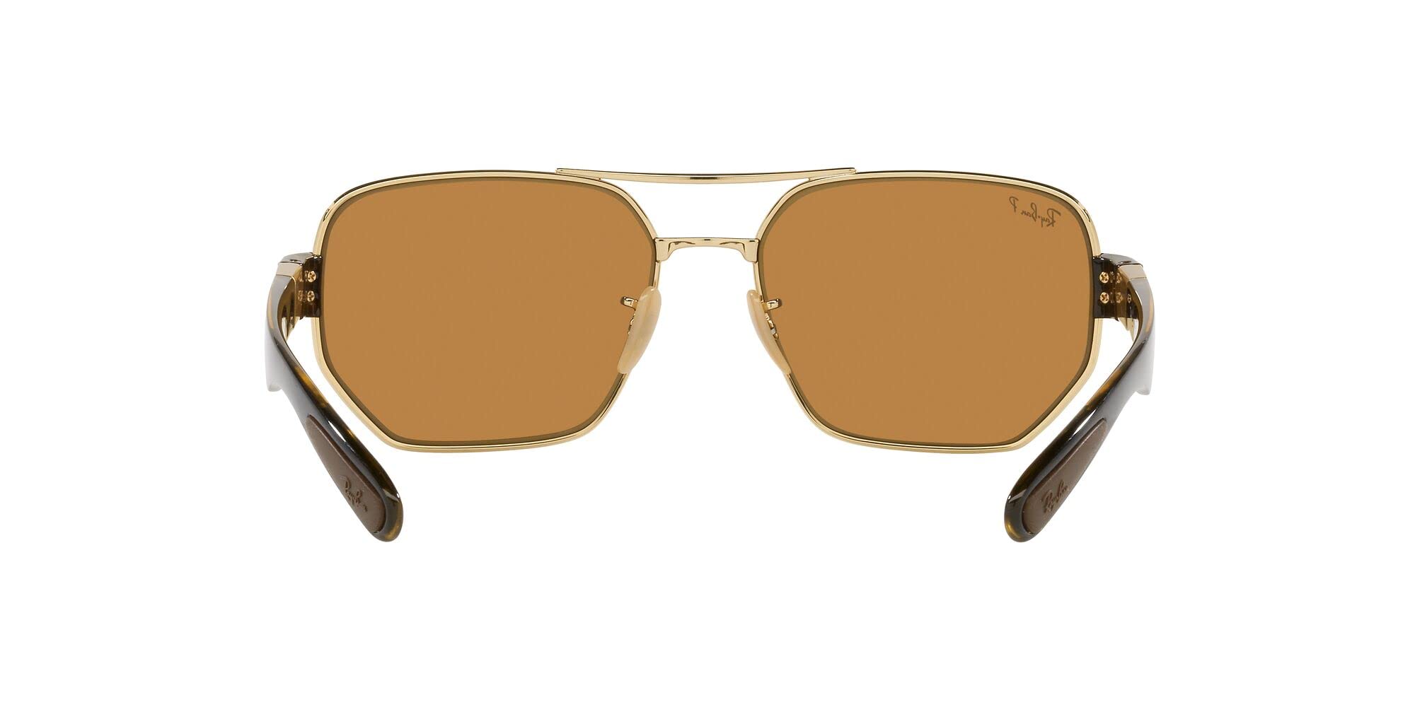 Ray-Ban RB3672 Rectangular Polarized Sunglasses for Men & Women - UV Protection, Classic Aviator Style - Perfect for Driving, Beach & Outdoor Activities
