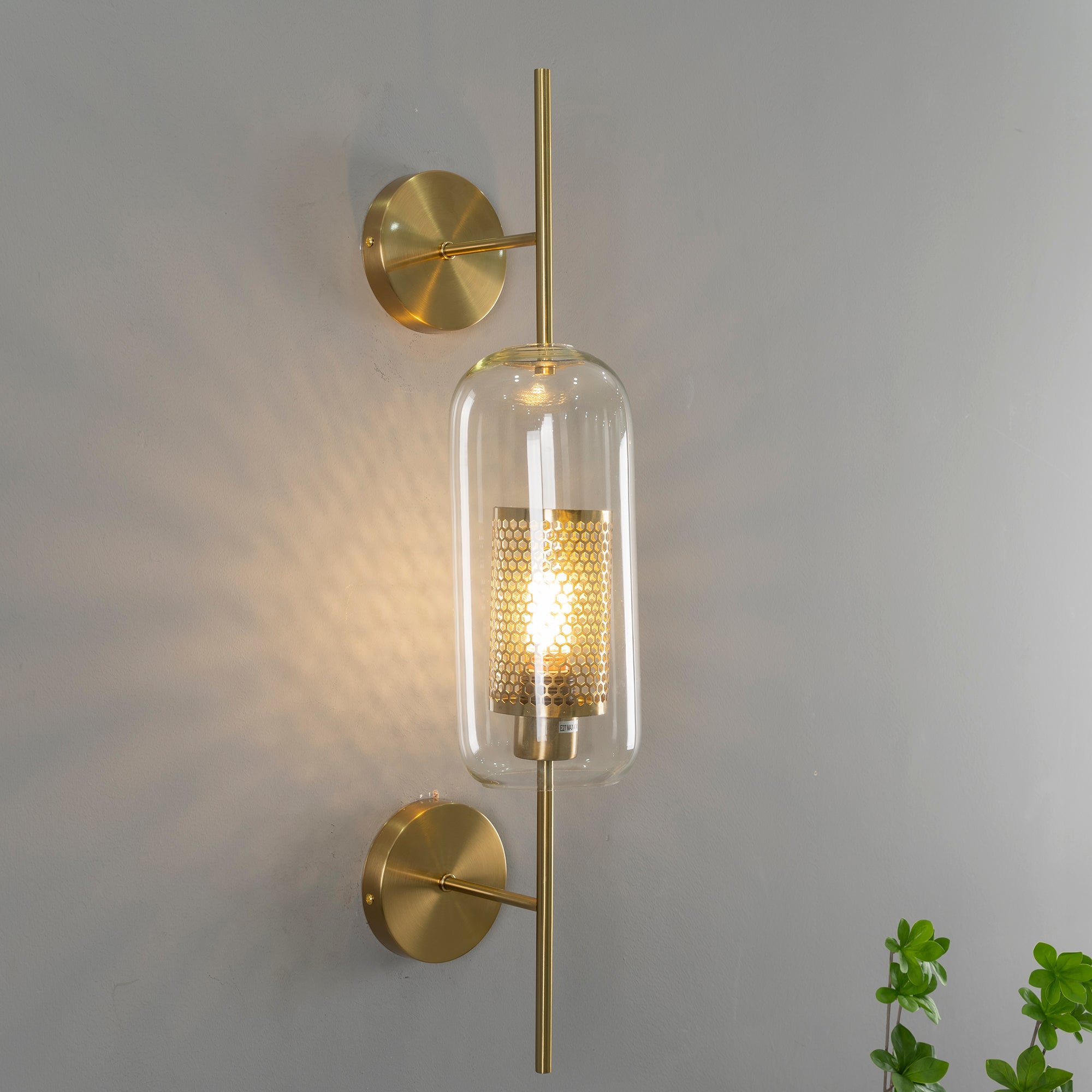 Chiswick Glass Wall Lamp - Modern LED Sconce Light for Living Room, Bedroom, and Hallway - Elegant Home Decor Lighting Fixture