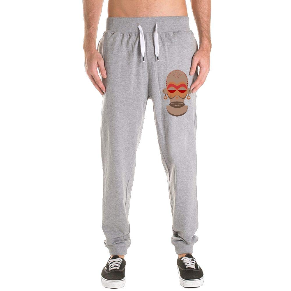 African Print Men's Sweatpants - Comfortable Cotton Joggers with Tribal Design for Lounge, Gym & Casual Wear