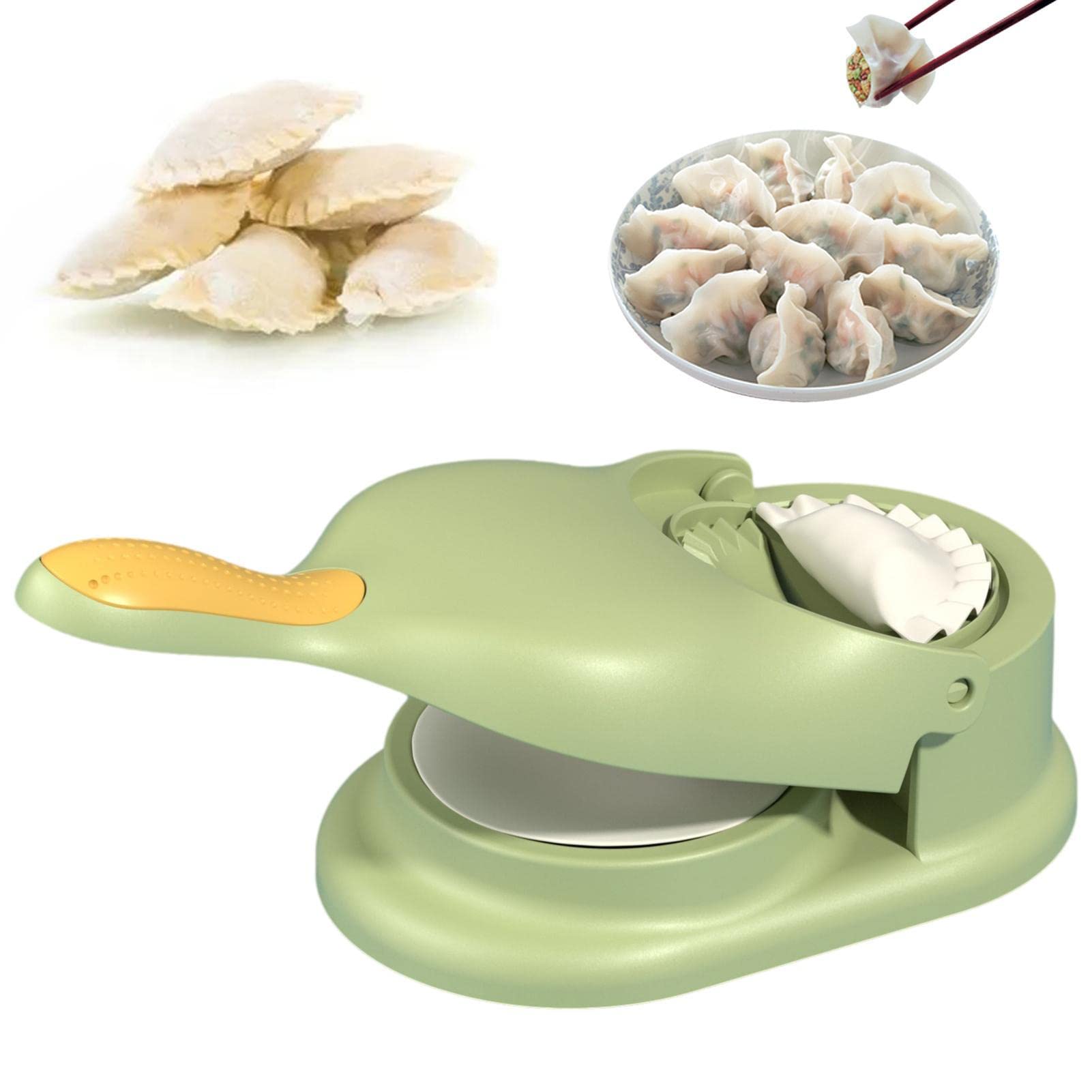 Handheld Dumpling Press Maker - Manual Dough Press for Dumplings, Wontons & Pies - Stainless Steel Dumpling Wrapper Tool - Perfect for Homemade Dumplings, Pastries & Fruit Pies - Great for Family Cooking, Asian Cuisine & Baking Enthusiasts