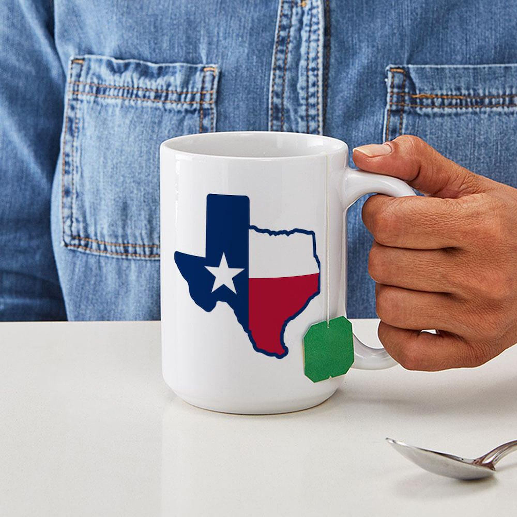 Texas Pride Ceramic Coffee Mug 15 oz (444 ml) - Durable & Stylish for Home, Office, or Gift - Perfect for Hot & Cold Beverages