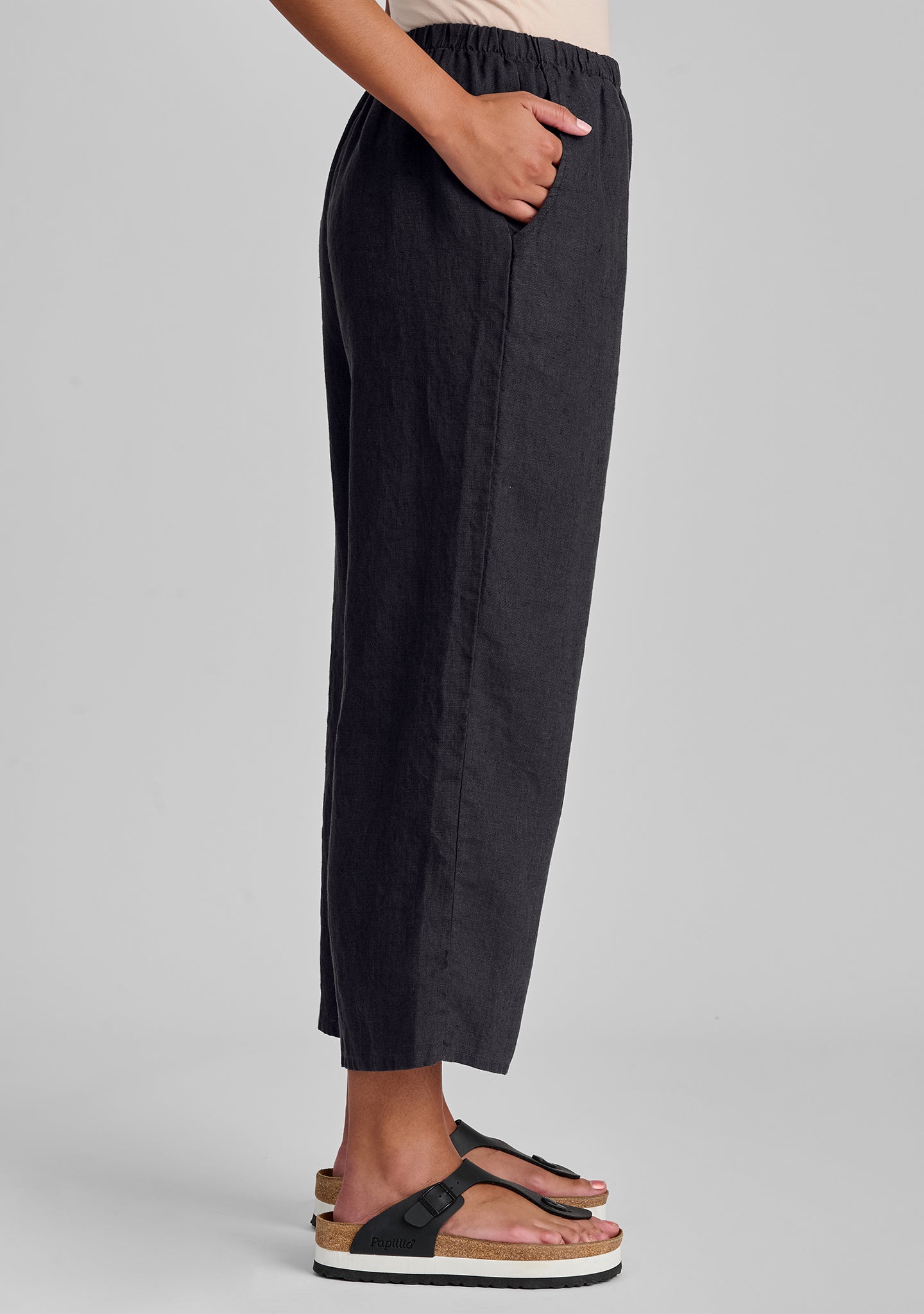 **Breathable Linen Pants for Women with Elastic Waistband - Comfortable Summer Casual Pants for Travel, Yoga, and Lounge Wear**