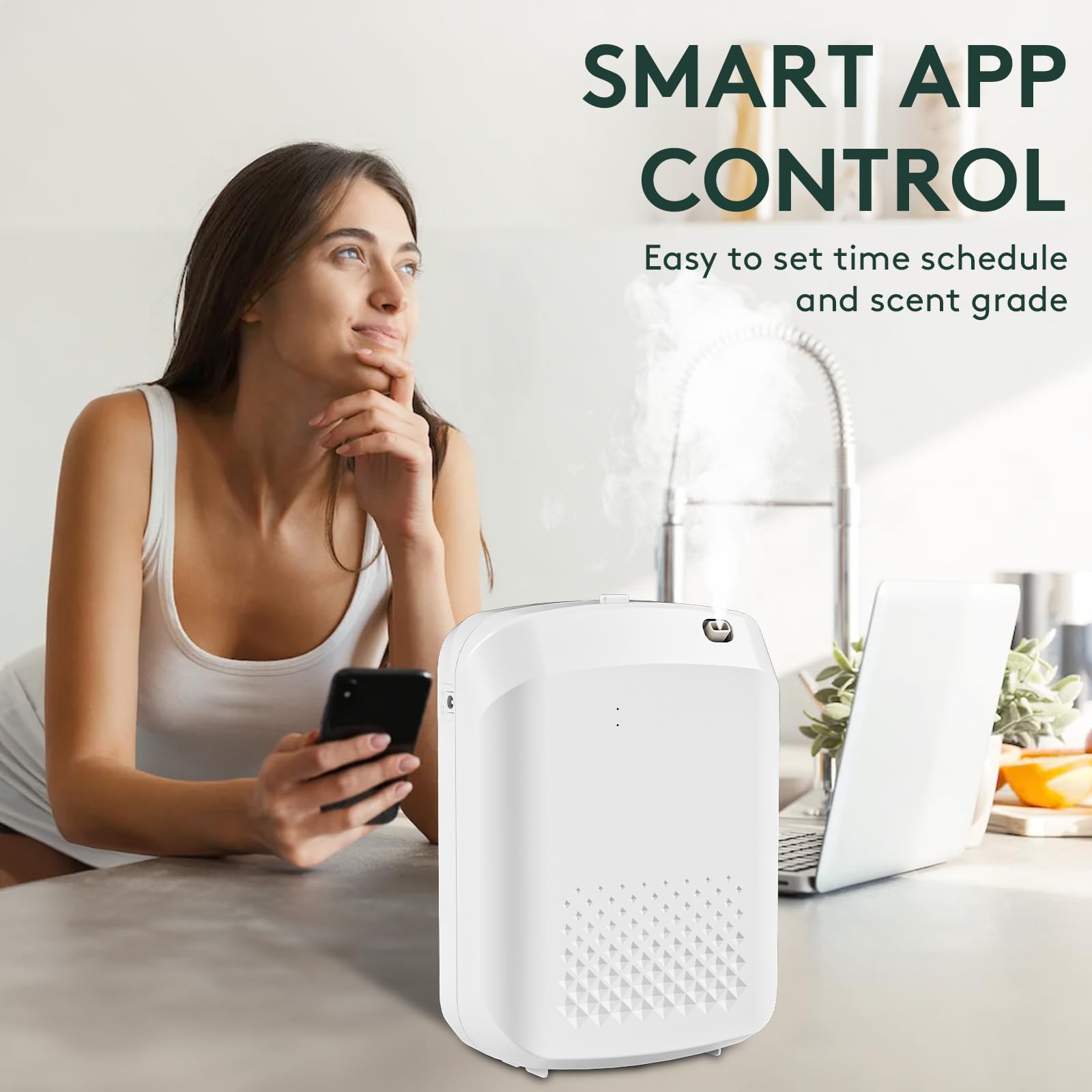 Barthelemy Smart Scent Air Machine - 1500 Sq. Ft Essential Oil Diffuser with Bluetooth & App Control, Cold Air Technology for Home, Hotel, Spa, Office - Create Relaxing Atmosphere for Aromatherapy & Air Freshening