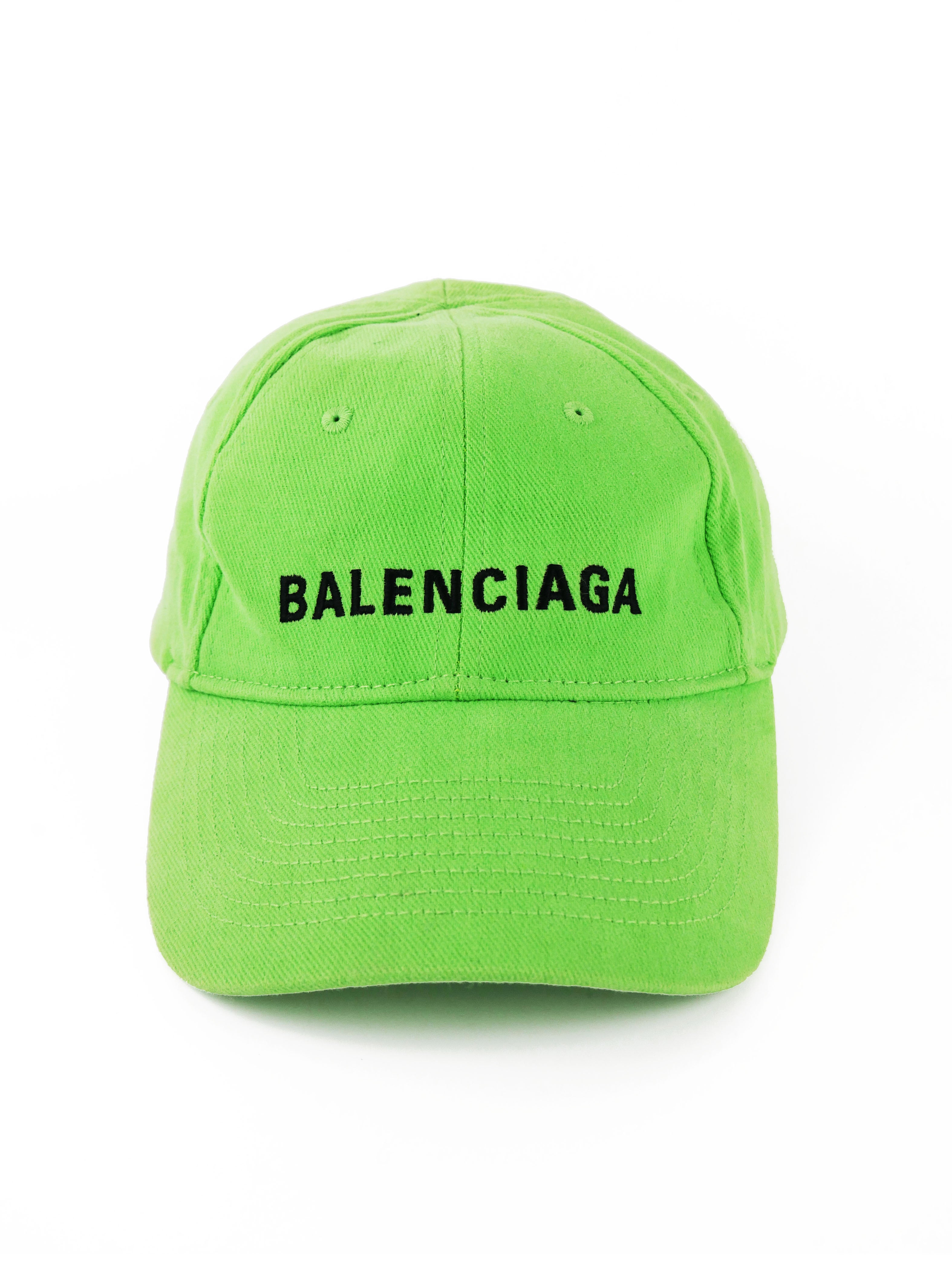 Balenciaga Green Logo Cap for Men & Women - Stylish Designer Baseball Hat for Fashion & Outdoor Activities