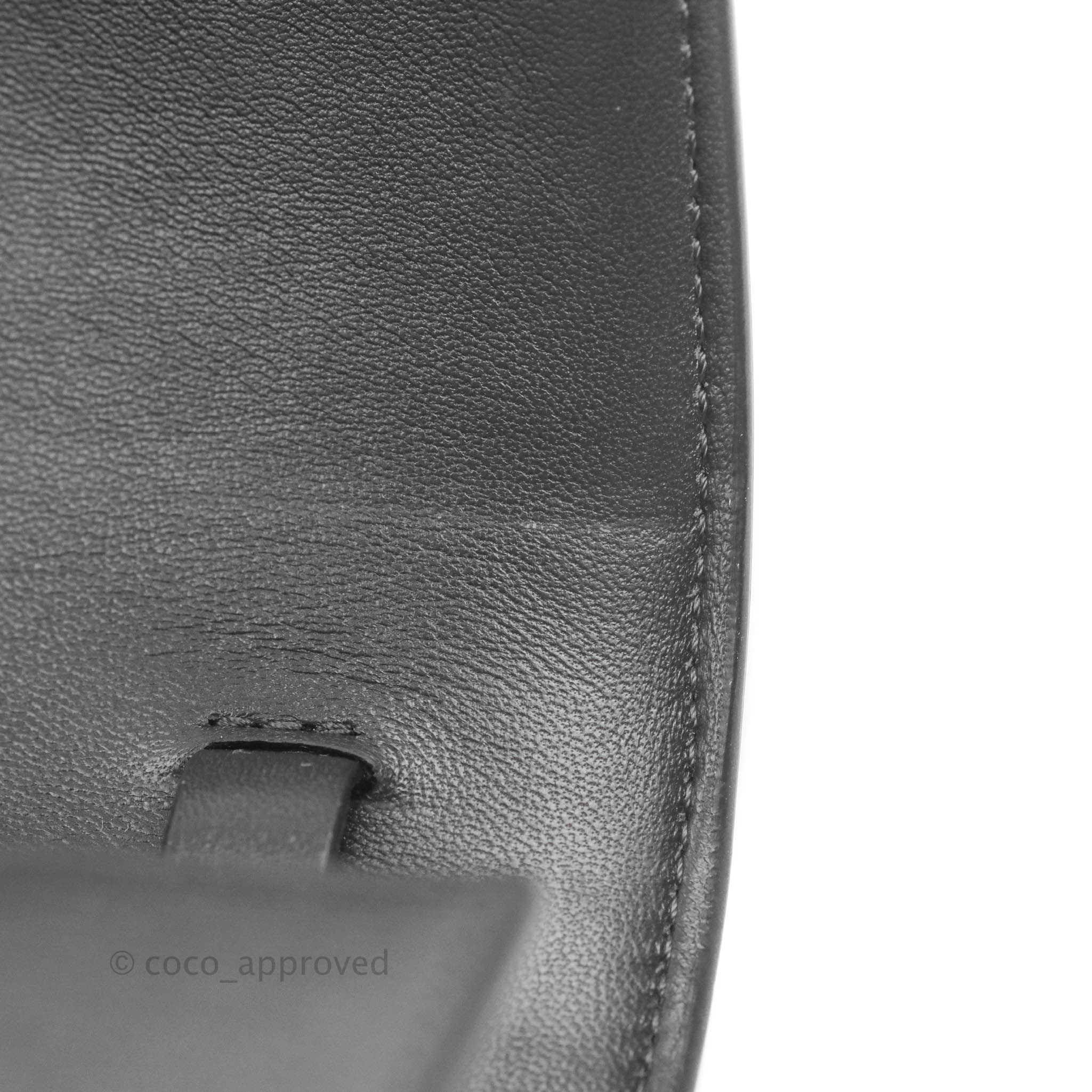 Celine Medium Classic Box Flap Bag in Dark Grey Liege Calfskin Leather - Luxury Crossbody Purse for Women, Perfect for Work, Travel & Evening Events