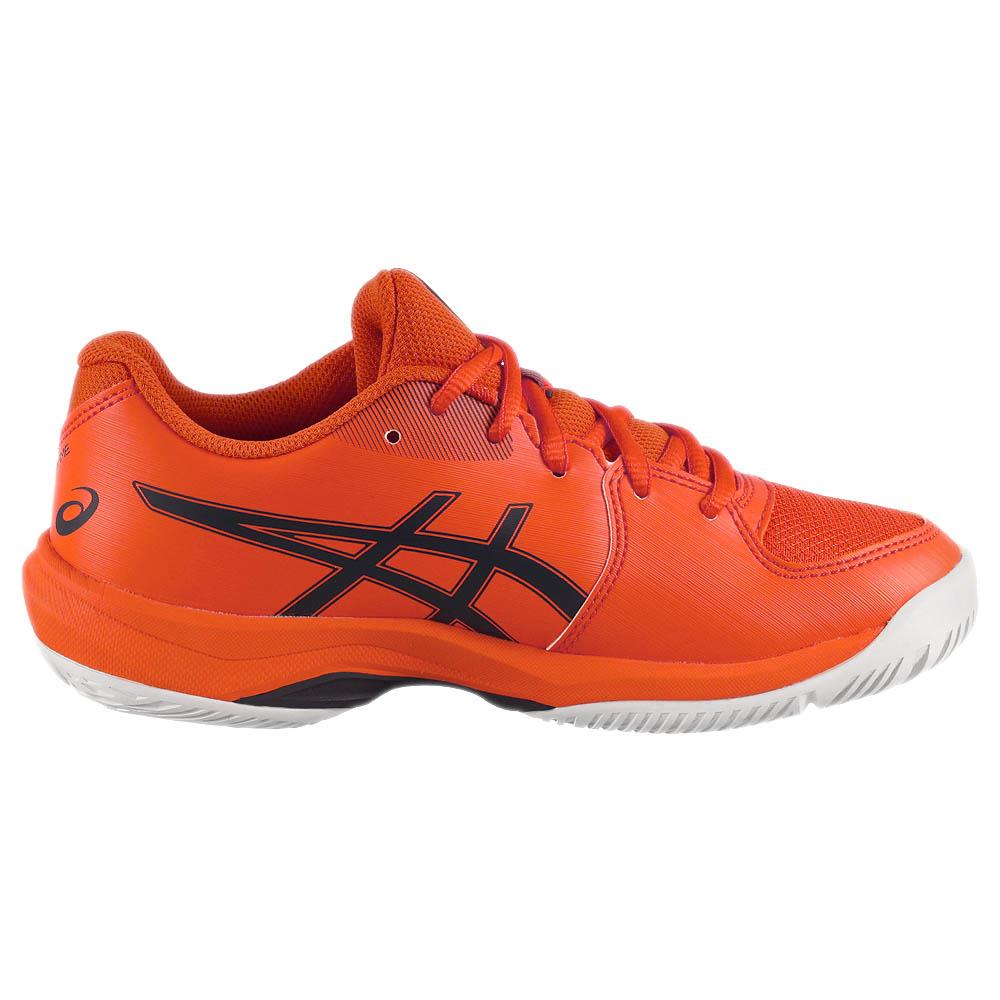 ASICS Junior Gel Game GS Tennis Shoes for Kids - Nova Orange/Indigo Fog | Lightweight & Durable Court Shoes for Junior Tennis Players | Perfect for Training & Matches