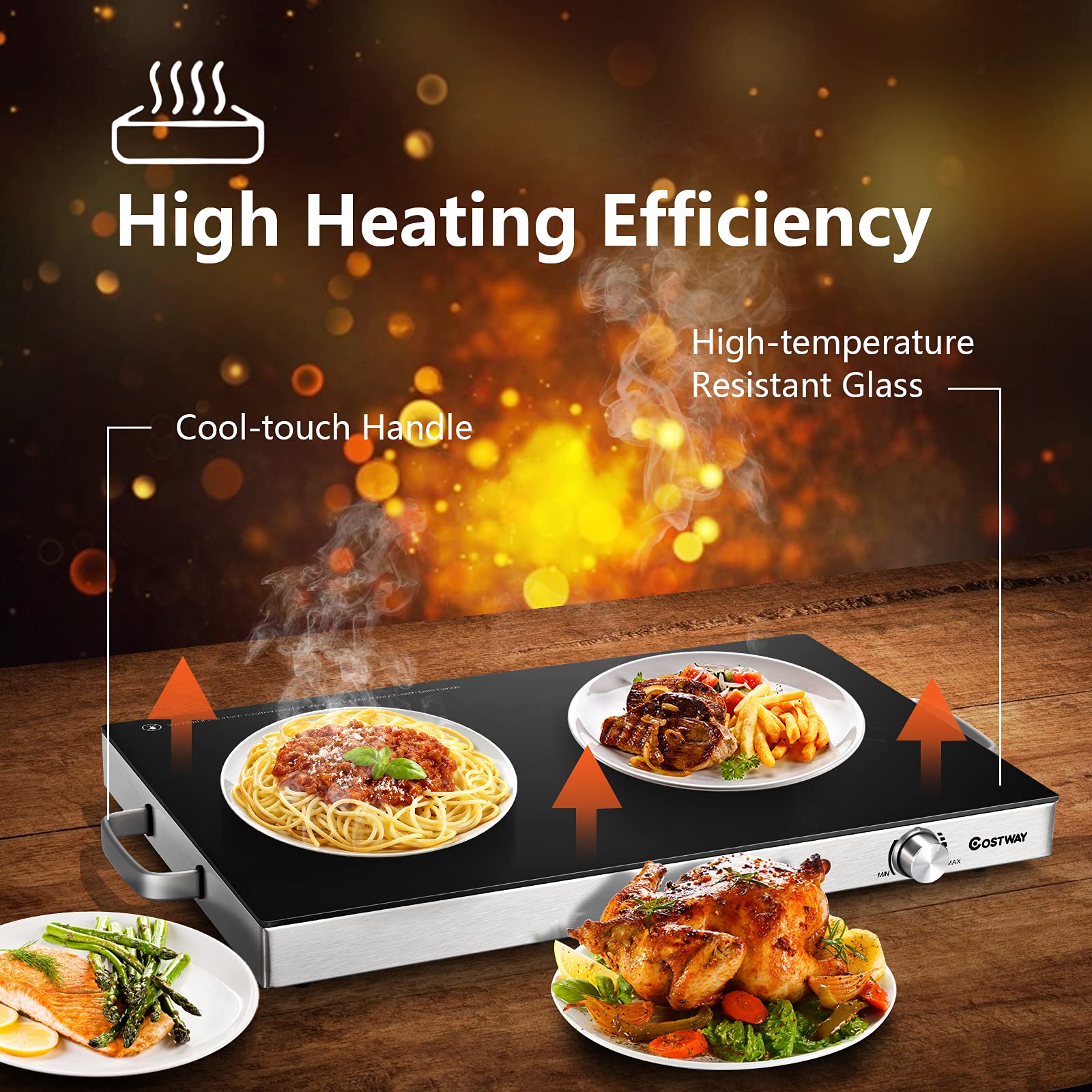 ARLIME 3-Pack Electric Food Warming Trays - 22
