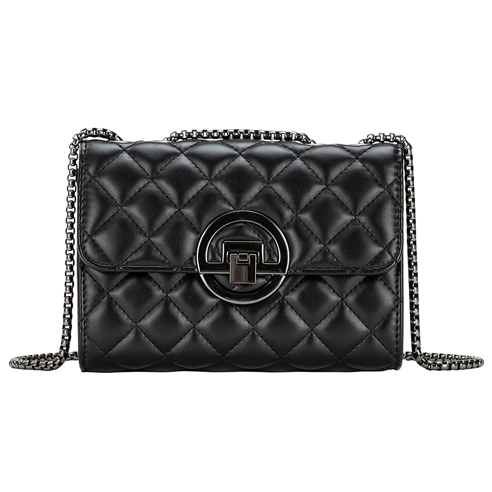 Trendy Small Black Crossbody Purse for Women - Quilted Mini Handbag, Cute & Stylish Crossbody Bag for Everyday Use, Shopping, and Travel