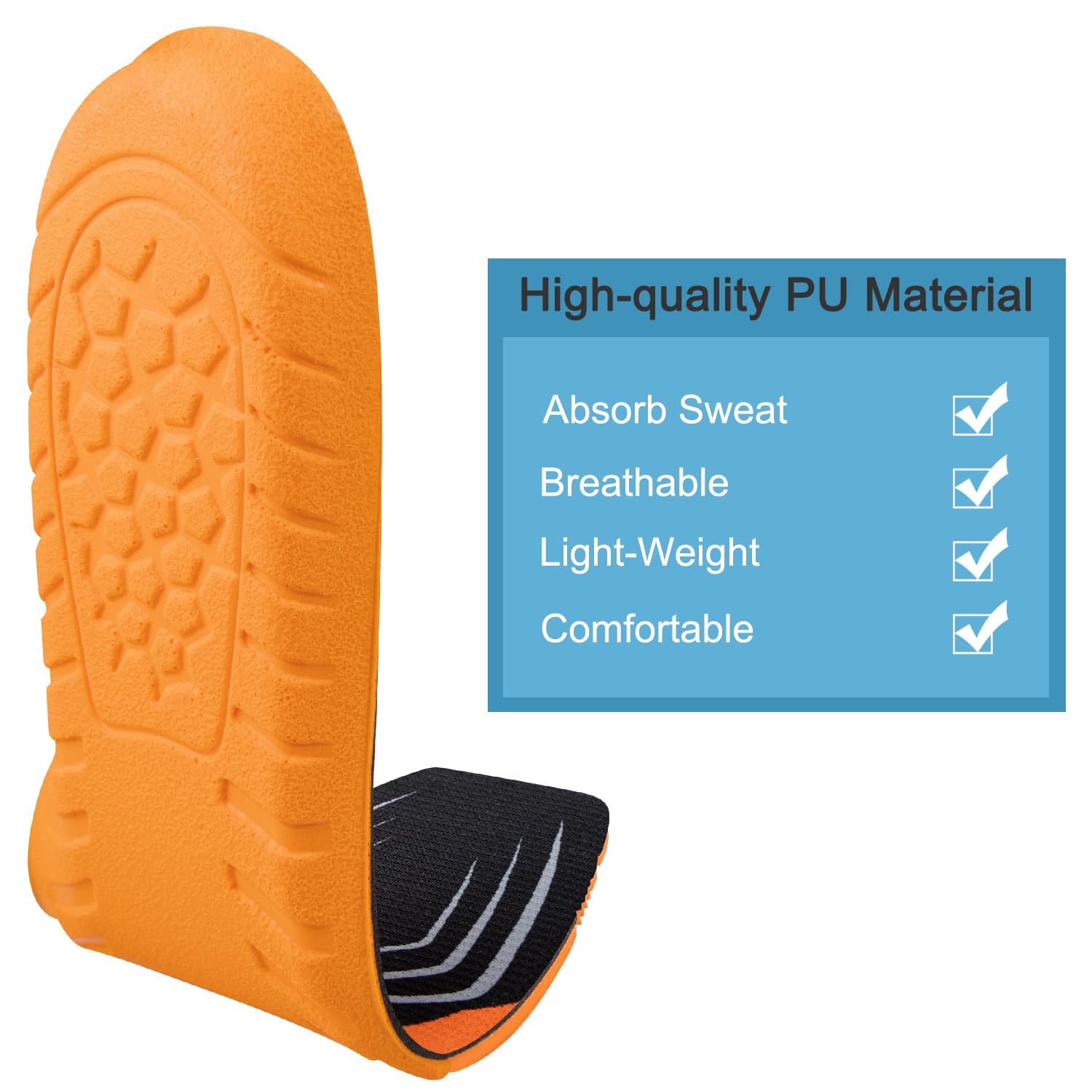 Ariat Square Toe Boot Insoles for Men & Women - Comfortable Replacement Shoe Inserts for Foot Pain Relief - Perfect for Work Boots, Hiking & Everyday Wear