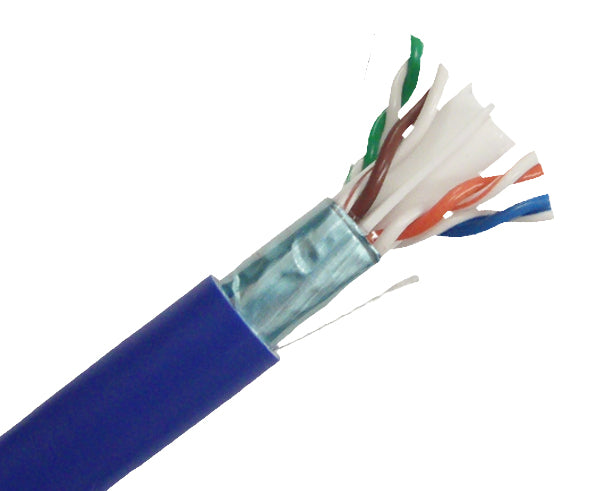 CAT6 Plenum Bulk Ethernet Cable 1000FT - Shielded CMP, Solid Copper 23 AWG for High-Speed Networking in Offices, Data Centers & Smart Homes