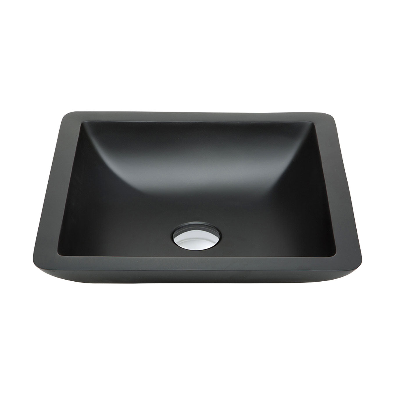 Fienza CSB02 MB Classique Matte Black Solid Surface Above Counter Bathroom Sink Basin - Perfect for Modern Vanities and Contemporary Bathroom Designs