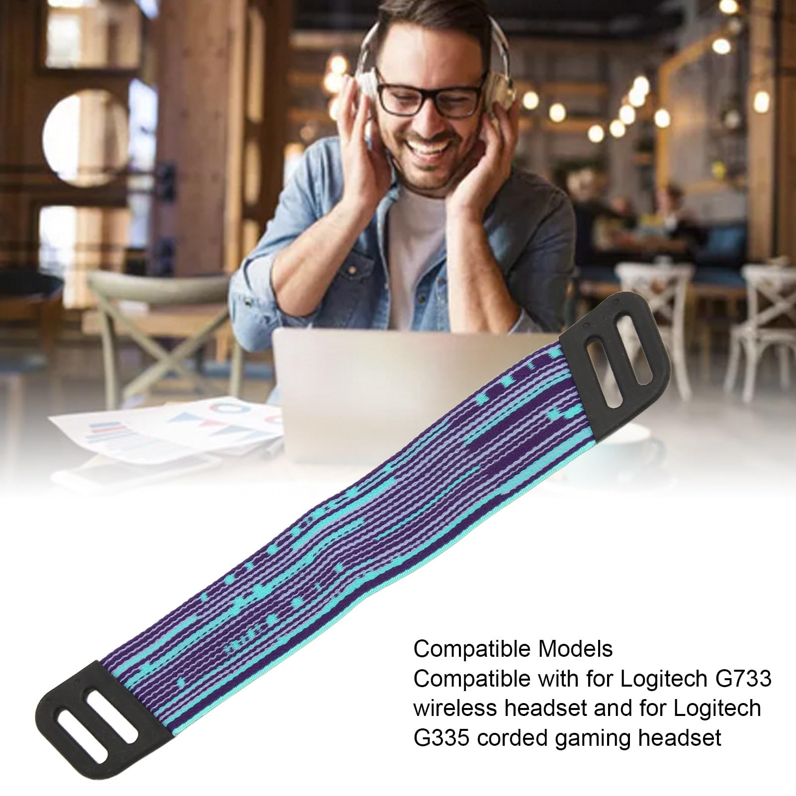 Premium Replacement Headband Straps for Logitech G733 Wireless & G335 Wired Gaming Headsets - Durable & Comfortable Upgrade for Long Gaming Sessions - Perfect for Esports, Streaming & PC Gaming
