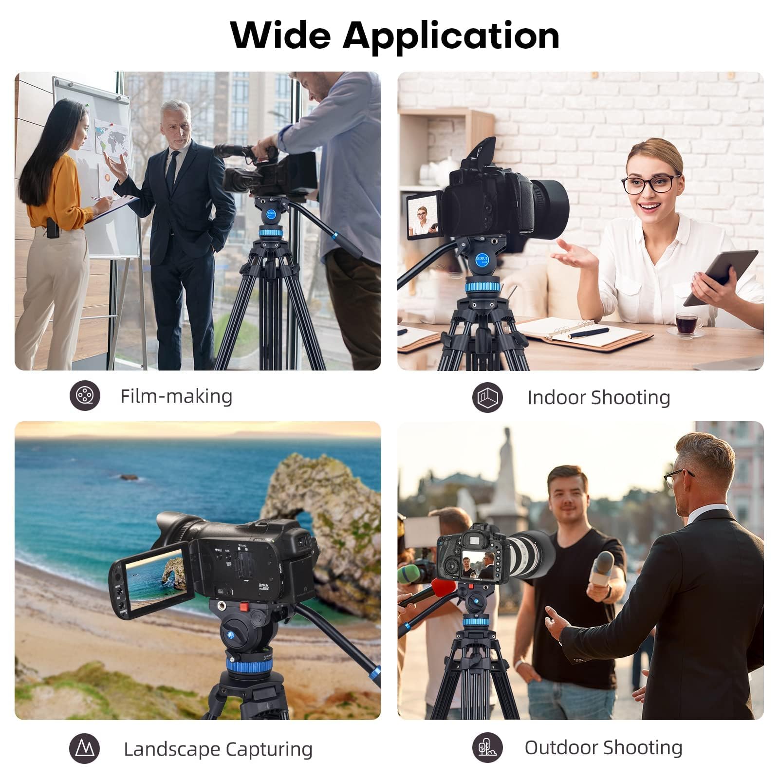 SIRUI AM-25S Professional Video Tripod - 74.8
