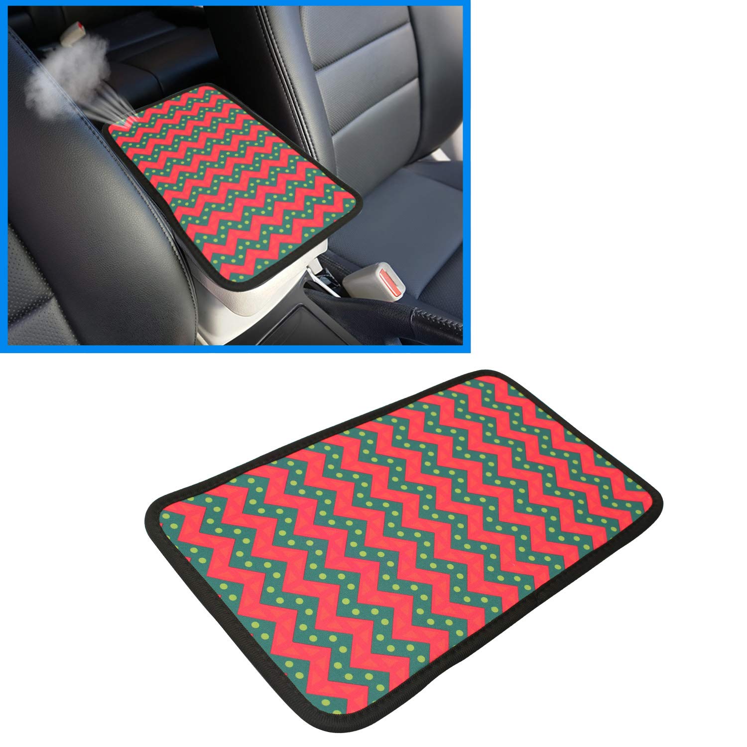 Universal Car Center Console Armrest Pad - PU Leather Waterproof Cover Protector for Most Vehicles | Comfortable Driving Accessories | Ideal for Long Trips, Commuting & Road Trips