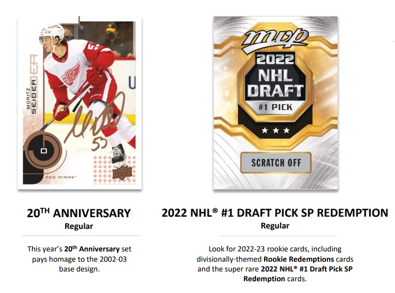 Upper Deck 2022-23 MVP Hockey Card Retail Box - 36 Packs of Collectible NHL Trading Cards | Perfect for Sports Memorabilia Collectors & Hockey Fans