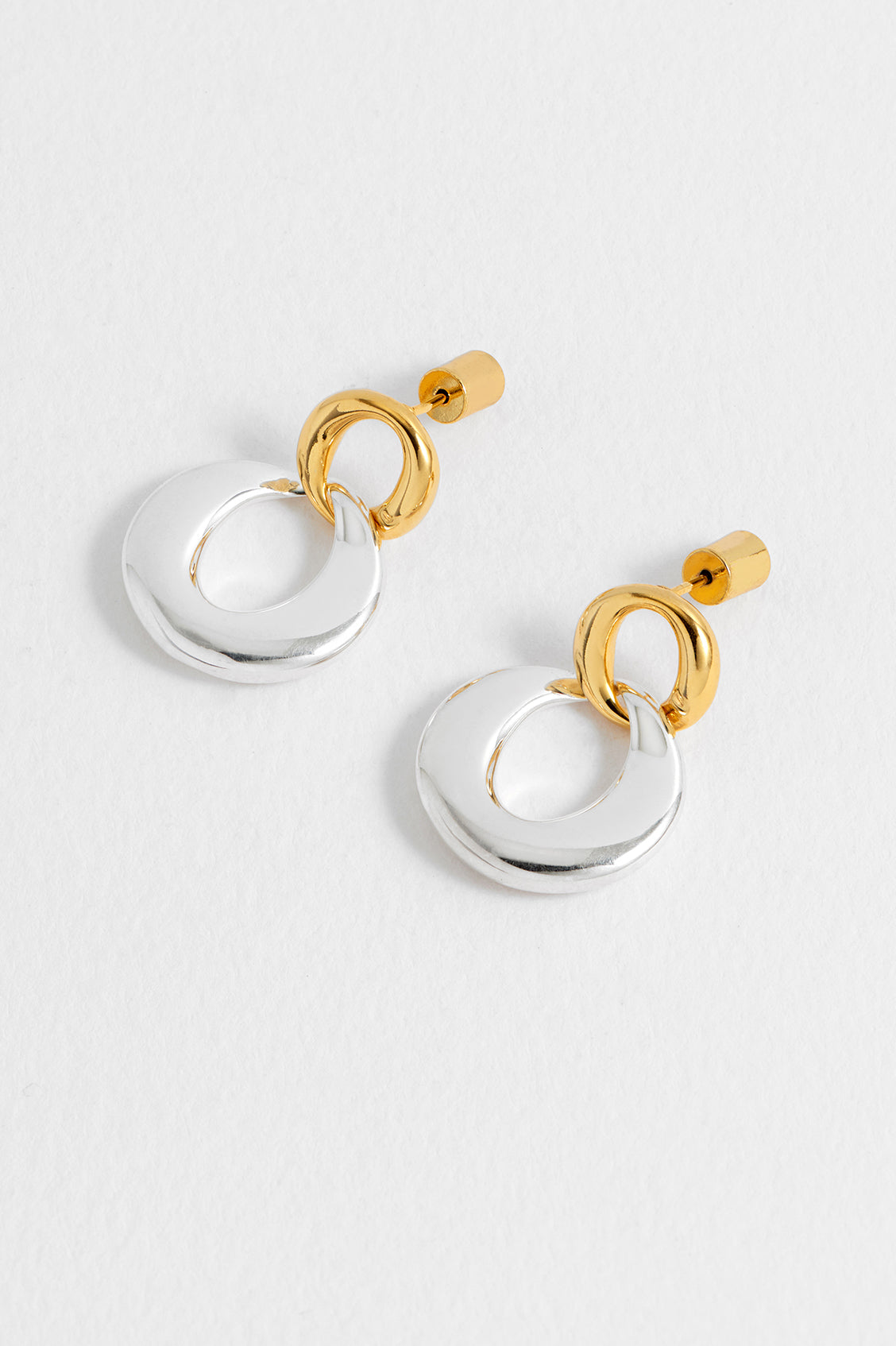 Gold and Silver Link Hoop Earrings for Women - Trendy Chunky Chain Hoops for Everyday Wear, Parties & Gifts