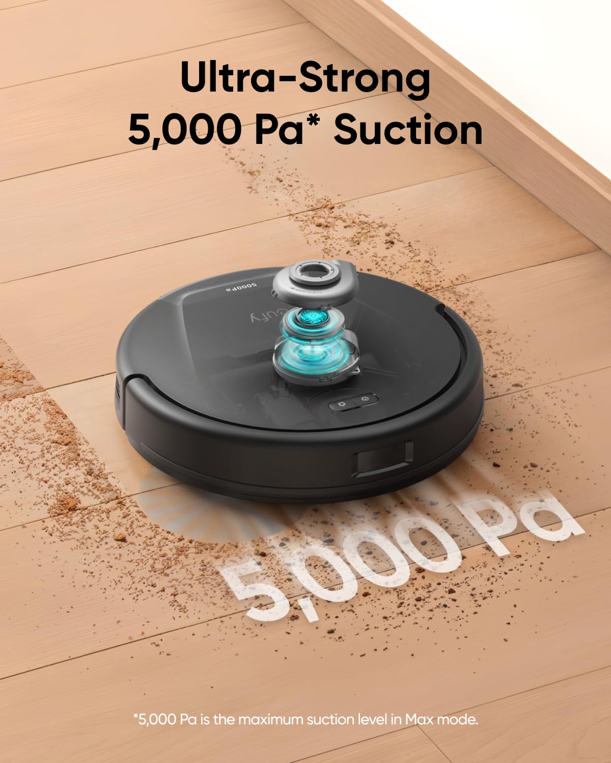eufy L60 Robot Vacuum Cleaner with 5000Pa Ultra-Strong Suction & iPath Laser Navigation - Smart Self-Charging Robotic Vacuum for Pet Hair, Hardwood Floors & Deep Cleaning - Perfect for Home, Office & Large Spaces