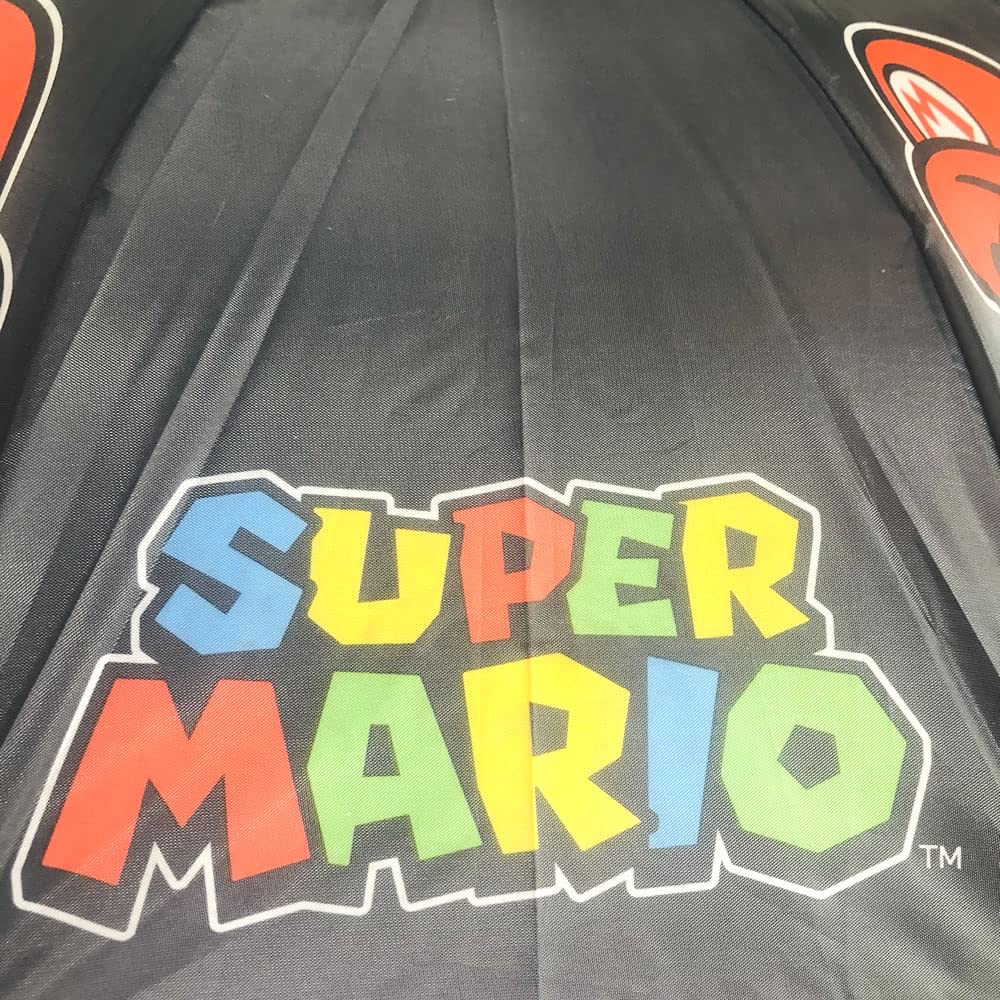 Happy Toys Super Mario Bros Kids Umbrella - Colorful Waterproof Umbrella for Boys & Girls - Perfect for Rainy Days, School, and Outdoor Play
