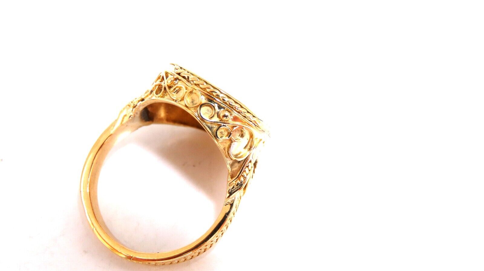 18K Gold Turkey Coin Ring - Intricate Handcrafted Jewelry for Men & Women - Perfect for Gifts, Weddings & Special Occasions