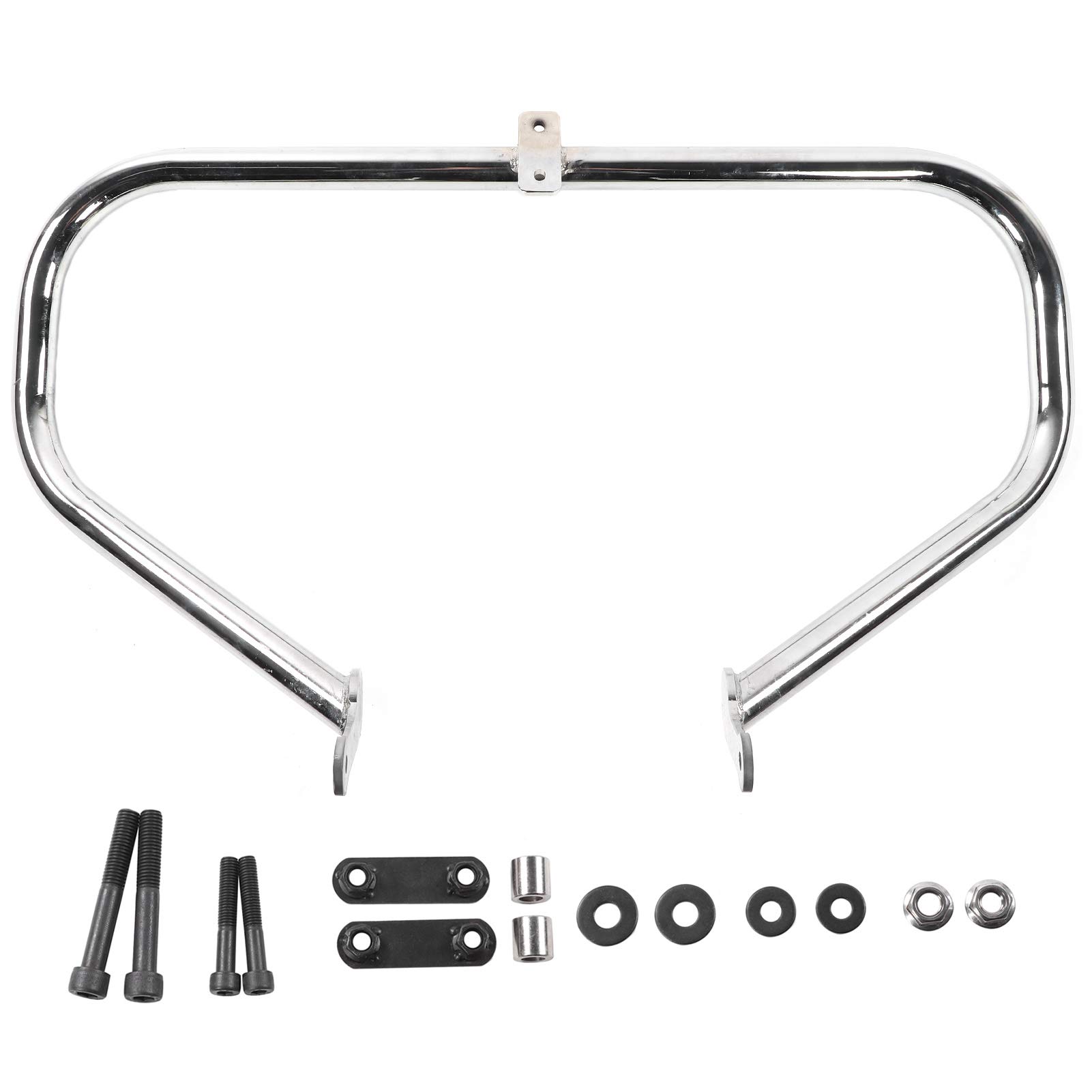 2008-Later Kingpin/Vegas/Hammer/Gunner/Judge Front Engine Guard Highway Crash Bar - Silver | Heavy-Duty Motorcycle Protection for Road Safety & Long Rides