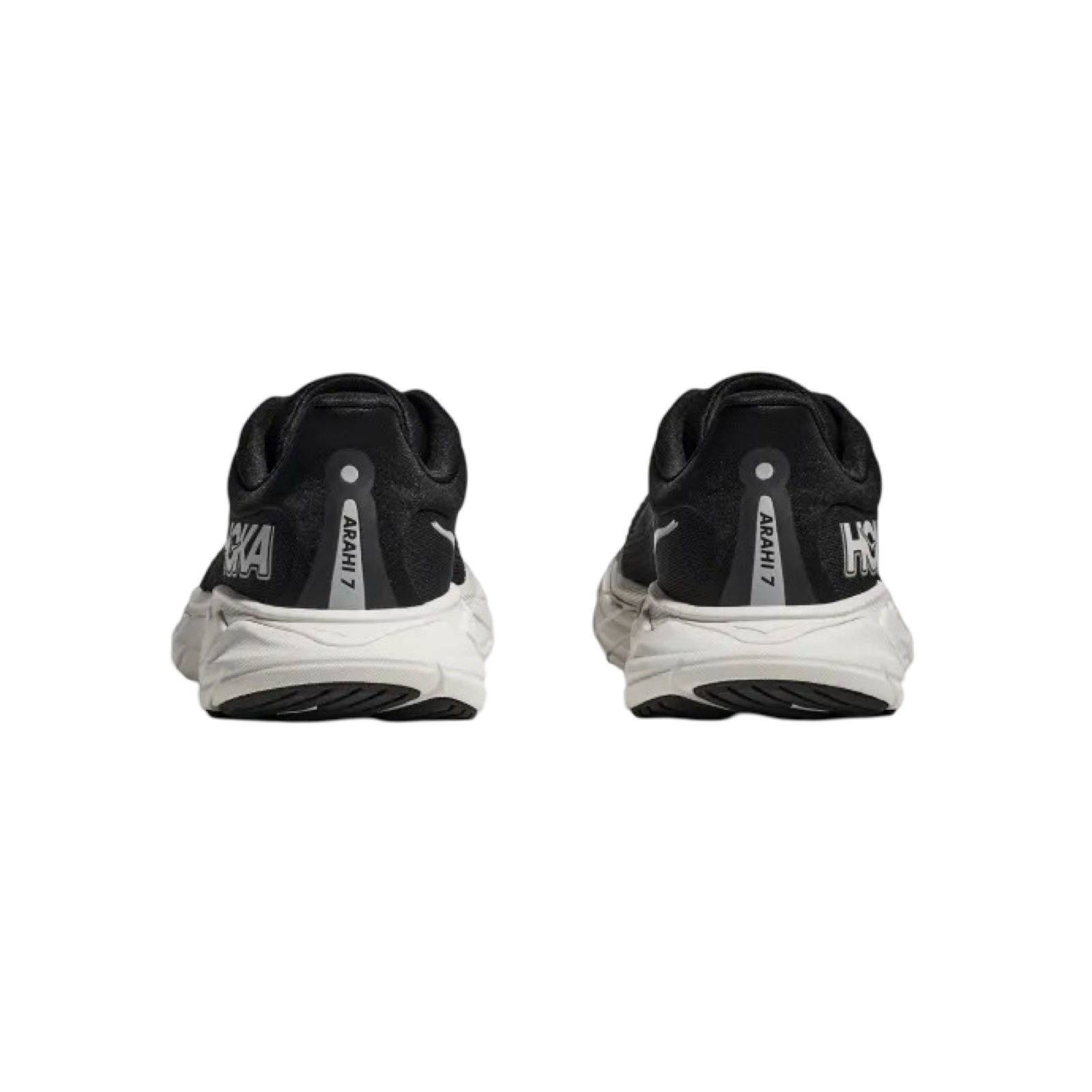 Hoka Arahi 7 Men's Running Shoes - D Width Stability Sneakers in Black & White for Road Running & Walking