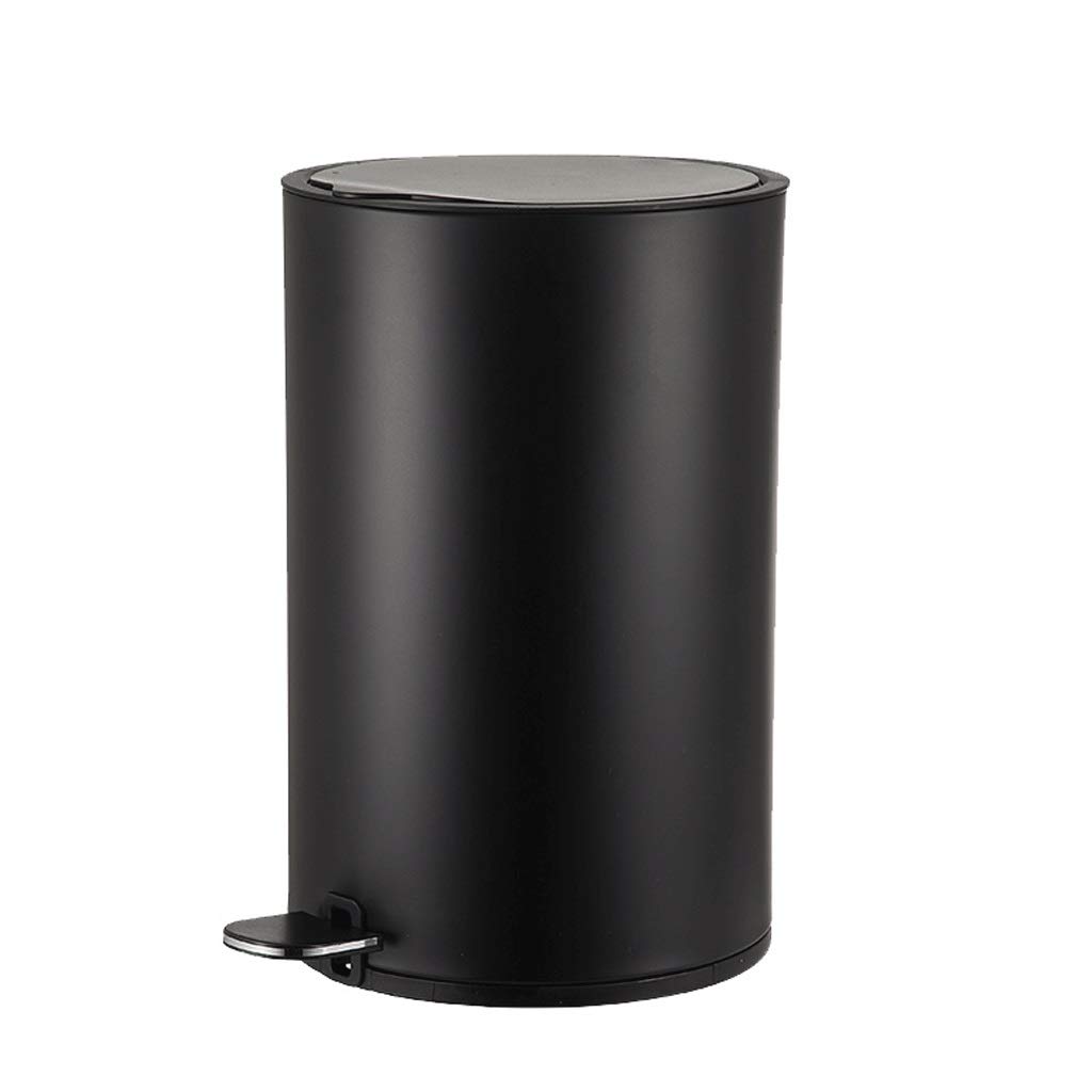 FABAX 13 Gallon Stainless Steel Step Trash Can with Lid & Secure Slide Lock - Slim Kitchen Garbage Bin, Wastebasket for Home, Office & Restaurant Use