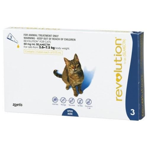 Premium Flea & Deworming Treatment for Cats 2.6kg to 7.5kg - Effective Cat Healthcare Solution for Indoor & Outdoor Cats - Protects Against Fleas, Ticks & Worms - Ideal for Multi-Cat Households & Pet Owners