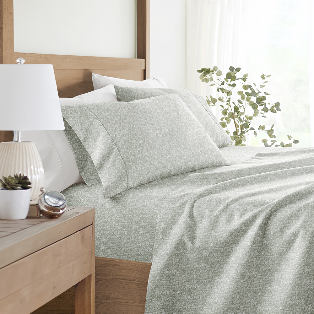 Modern Circles 4-Piece Cotton Sheet Set - Queen Size Bedding with Vibrant Geometric Pattern - Perfect for Master Bedroom, Guest Room & Dorm Decor