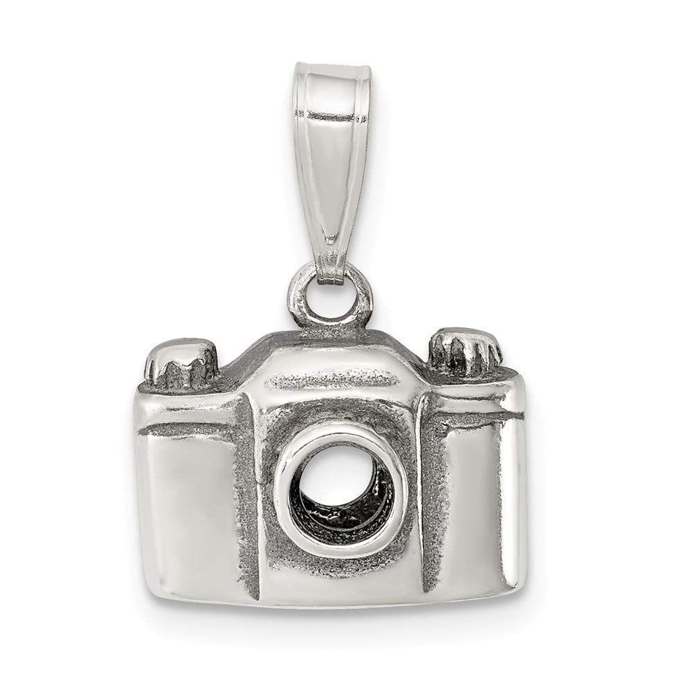 Vintage Antique Camera Charm Pendant - Sterling Silver Jewelry for Necklace & Bracelet - Perfect Gift for Photographers & Travel Lovers