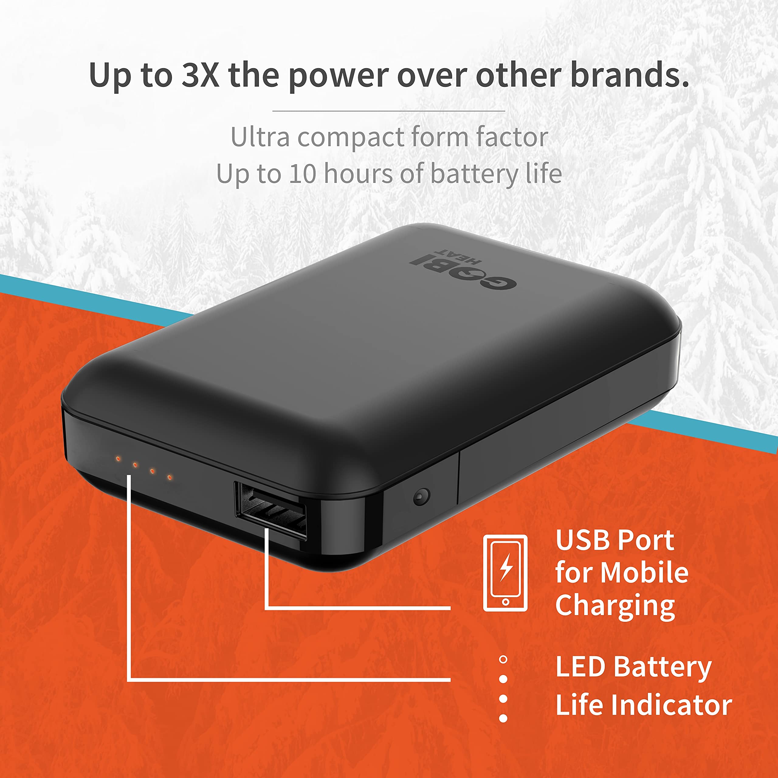 Heated Vest for Men - 10 Hours Battery Life with USB Charger | Machine Washable Winter Jacket for Outdoor Activities, Hiking & Camping