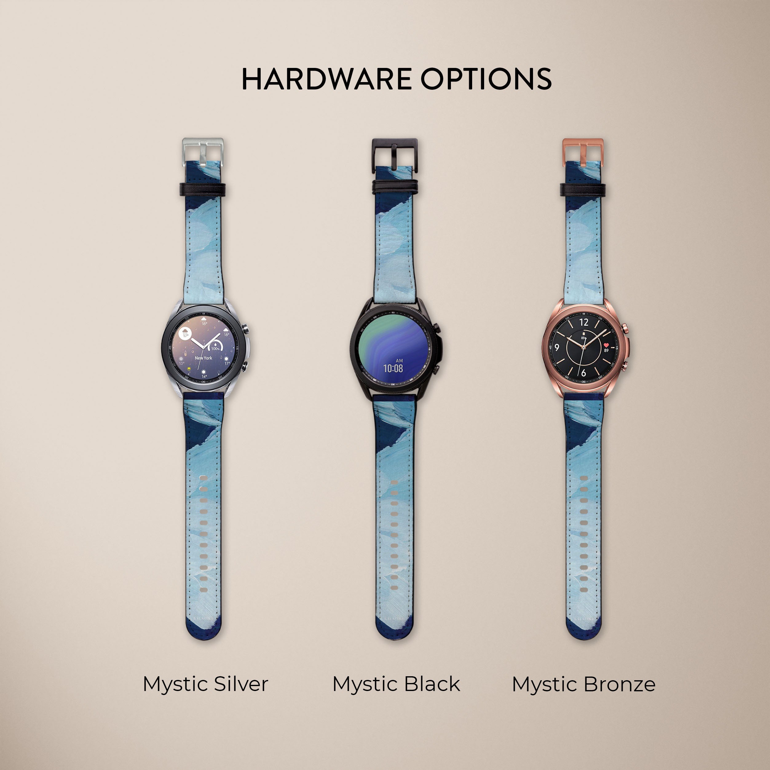 Premium Ocean Blue Paint Galaxy Watch Band - Stylish & Durable Replacement Strap for Samsung Galaxy Watch - Perfect for Workouts, Swimming & Everyday Wear