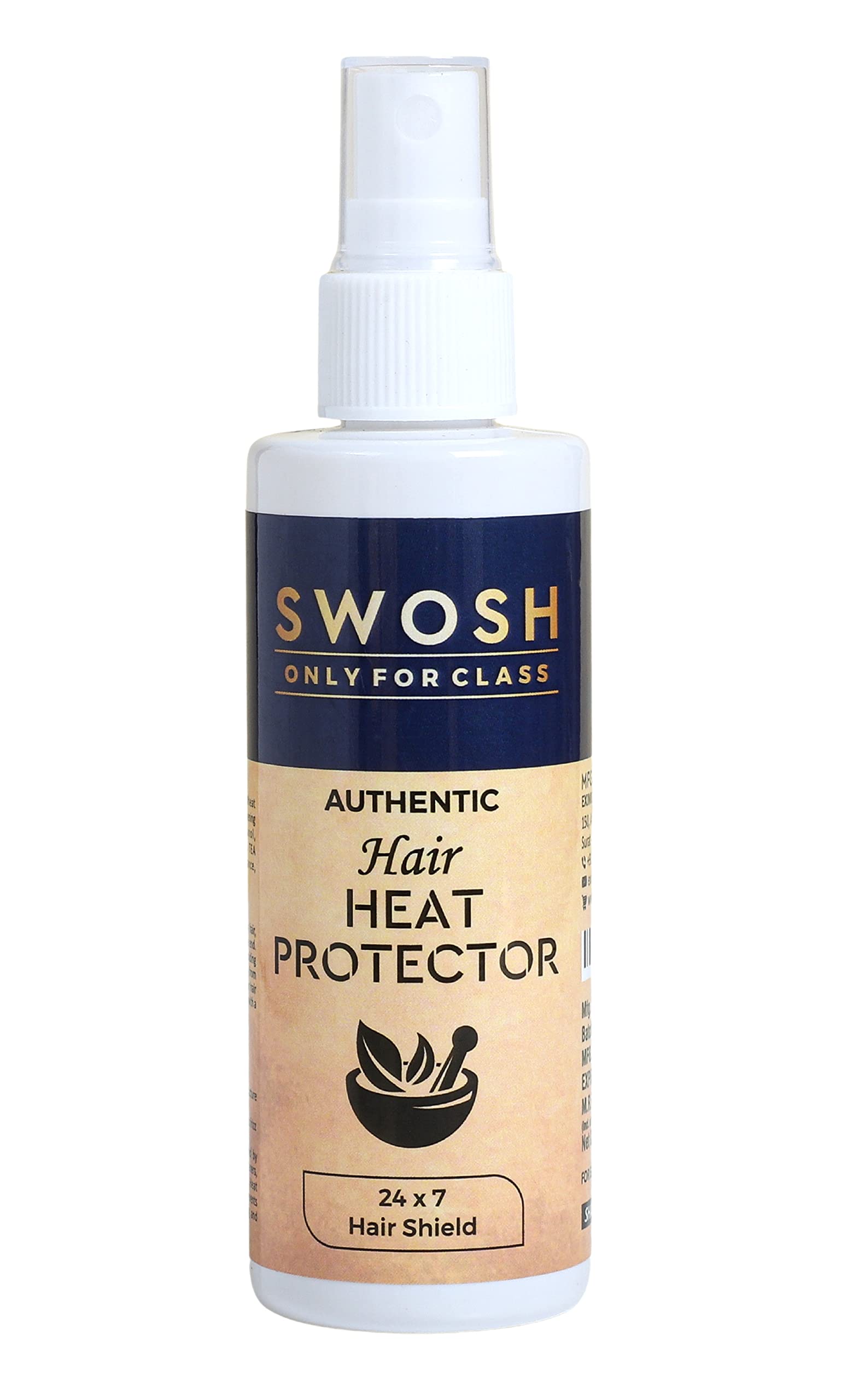 Natural Heat Protectant Hair Spray for Women & Men - Sulfate Free, UV Protection, Frizz Control - Perfect for Styling, Blow Drying & Hot Tools