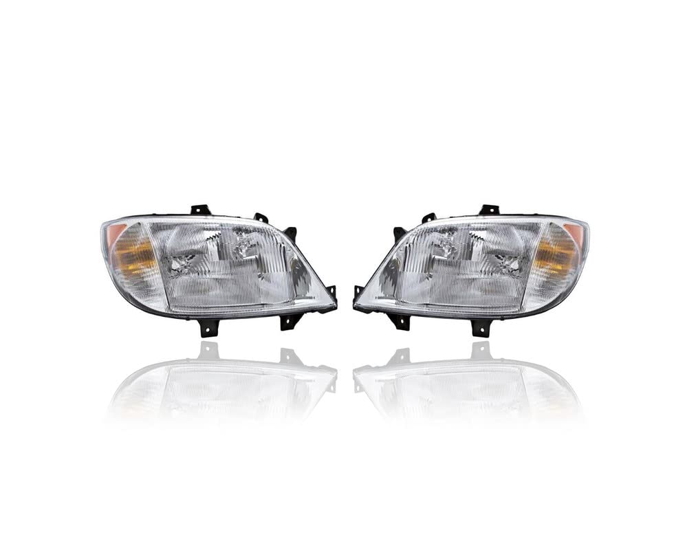 Dodge Sprinter Headlight Assembly Replacement for 2003-2006 Models - Left Driver & Right Passenger Side Set (Part# 5124528AA, 5124526AA) - Perfect for Night Driving and Enhanced Vehicle Safety