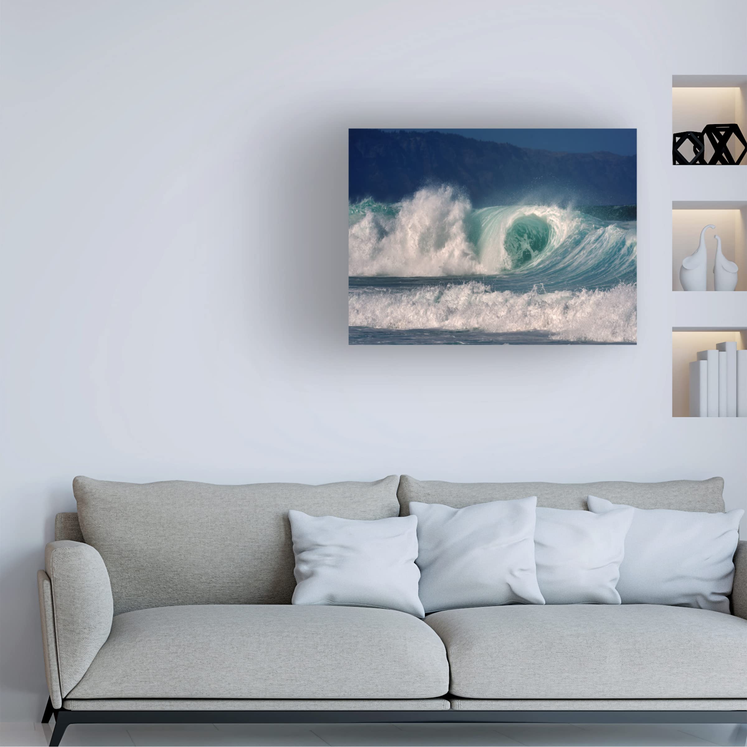 Dennis Frates 'Curl' Canvas Wall Art Print - Modern Abstract Painting for Living Room, Bedroom & Office Decor | Trademark Fine Art Collection