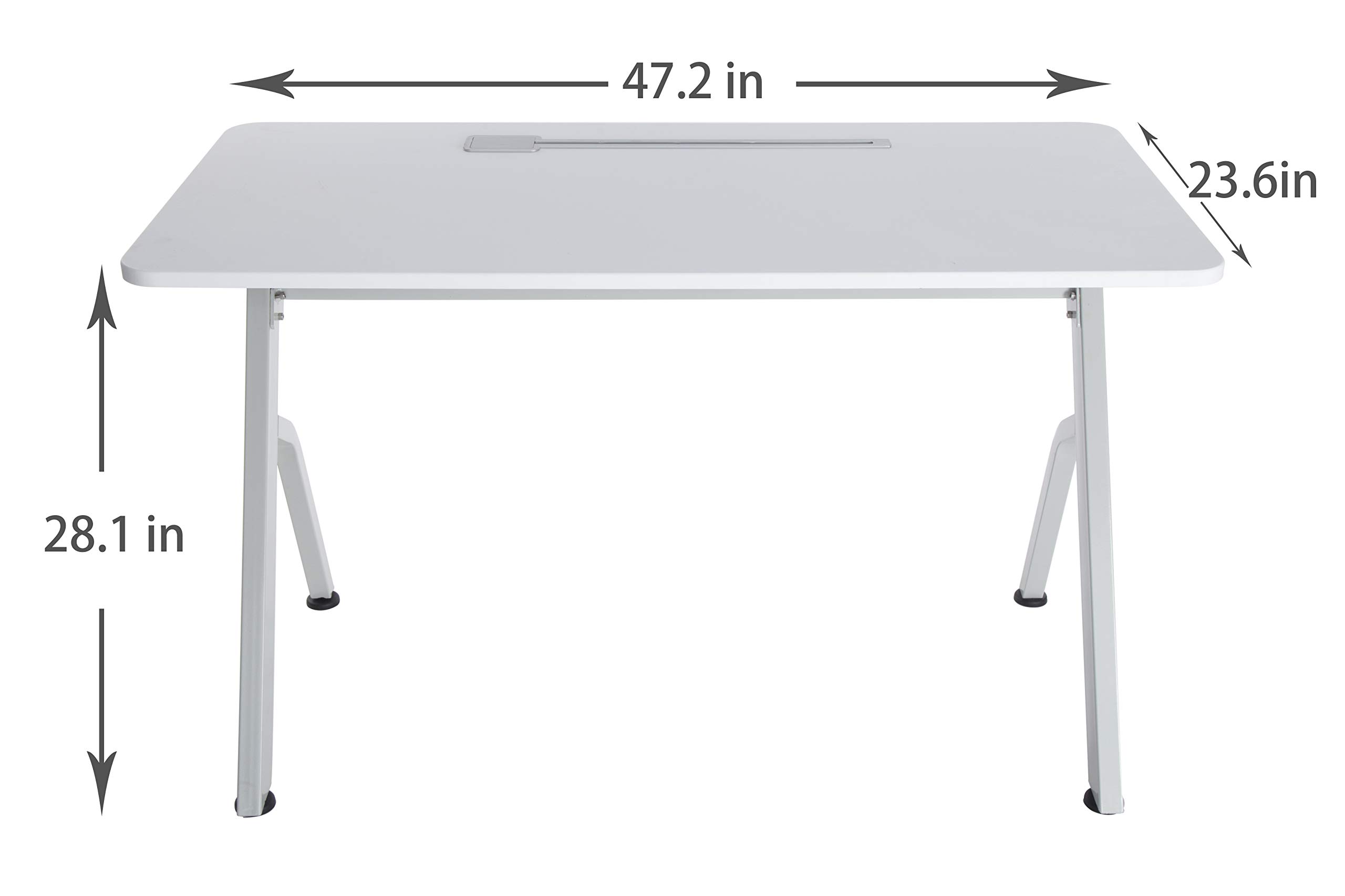 ApexDesk 47 Inch Modern Home Office Computer Desk - Simple Writing Study Desk for Students & Professionals - White | Perfect for Small Spaces, Remote Work & Online Learning