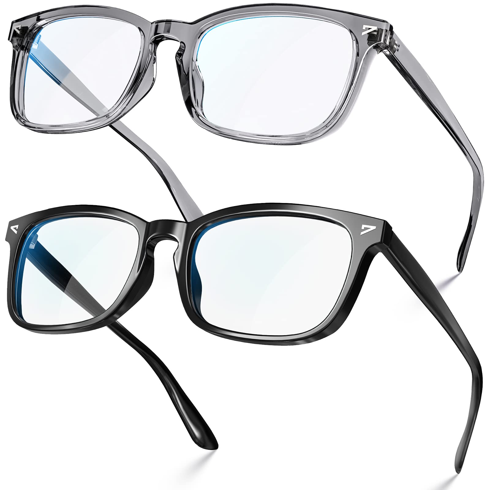 VISOONE Blue Light Blocking Glasses - Anti Glare Computer Gaming Glasses for Women & Men - Square Frame Style - Reduce Eye Strain for Work, Gaming & Screen Time (MONTANA)