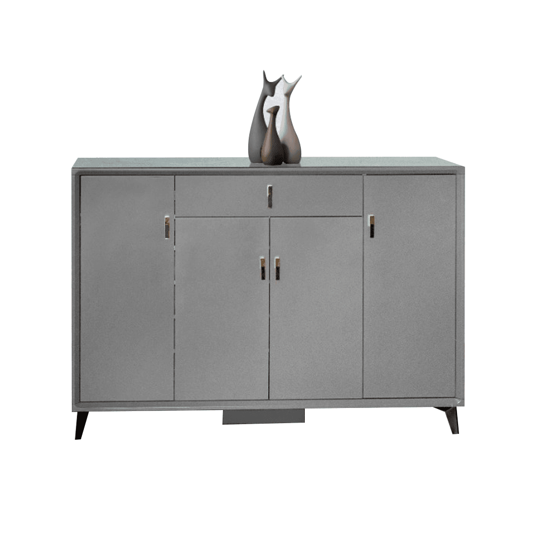 Halcy 4 Door Shoe Cabinet - Modern Entryway Storage Organizer for Shoes, Boots & Accessories | Perfect for Hallway, Mudroom & Closet Organization