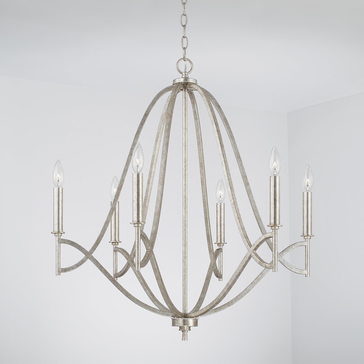 Elegant Six-Light Chandelier by Capital Lighting - Modern Crystal Ceiling Fixture for Dining Room, Living Room & Bedroom