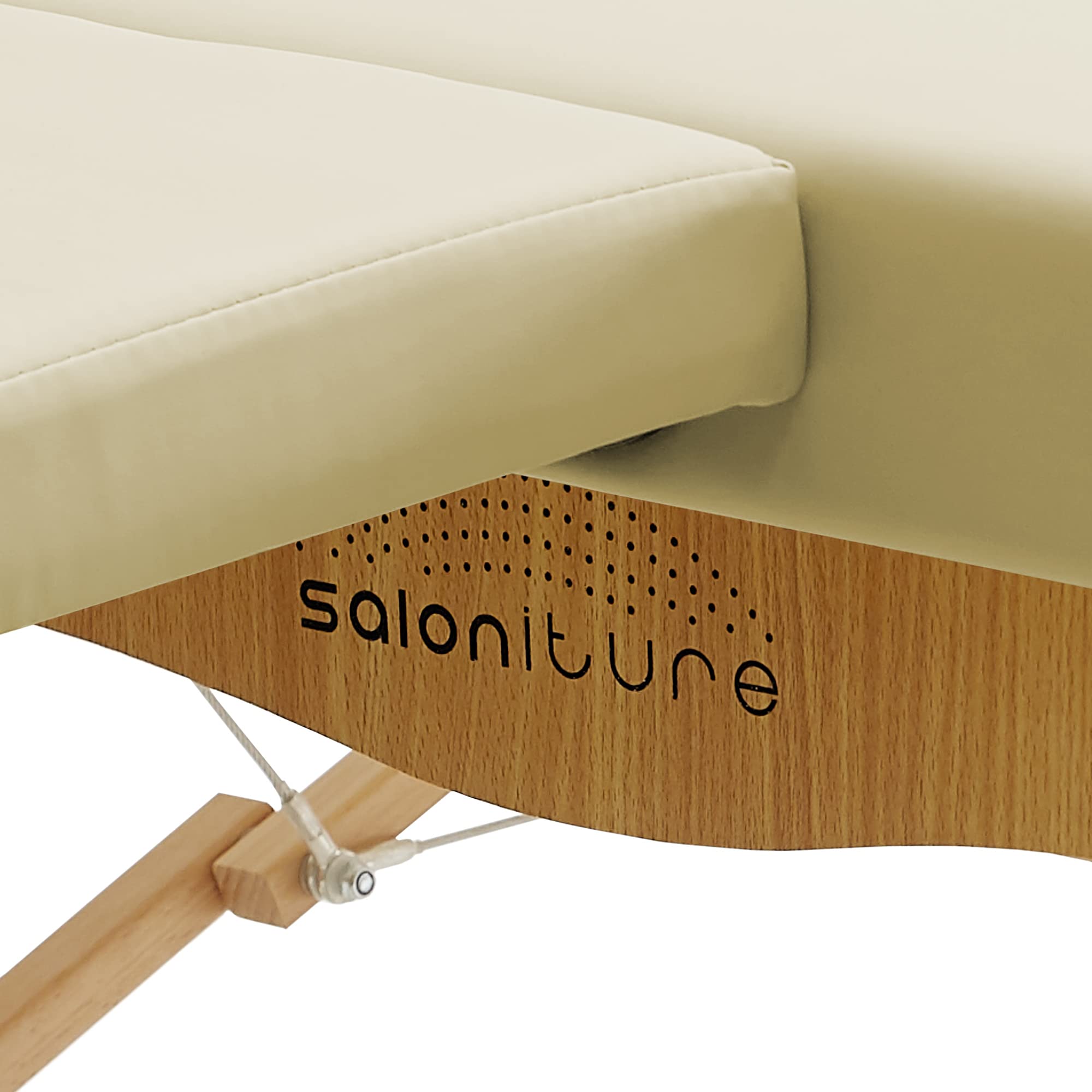 Portable Physical Therapy Massage Table - Adjustable Low Profile Stretching Treatment Mat Platform for Chiropractors & Therapists - Cream - Perfect for Home Use, Clinic Sessions & Professional Treatments