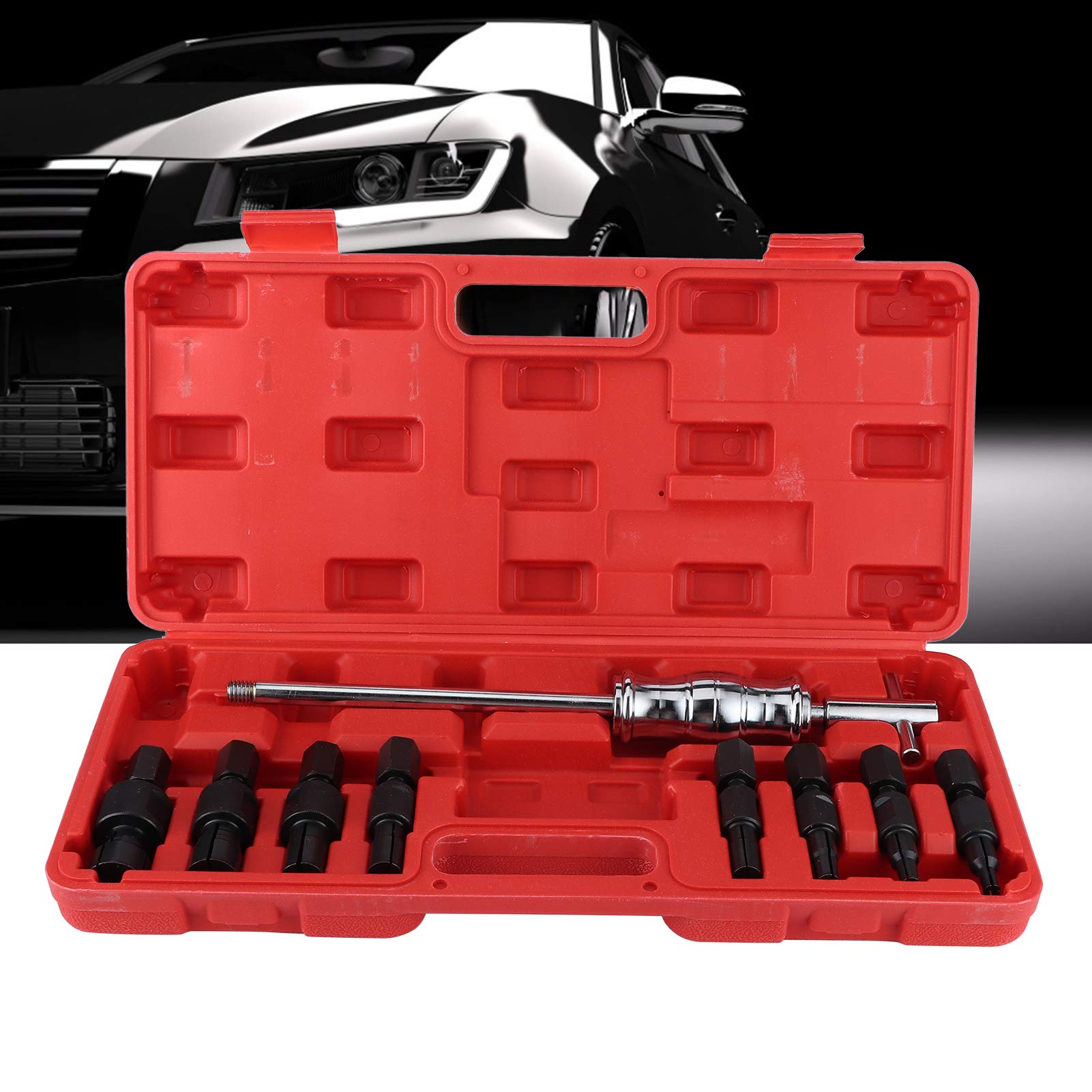 9Pcs Aluminum Alloy Blind Hole Bearing Puller Set - Internal Slide Hammer Tool Kit (8-32mm) for Automotive Repair & Machinery Maintenance - Professional Bearing Removal for Workshops & DIY Mechanics