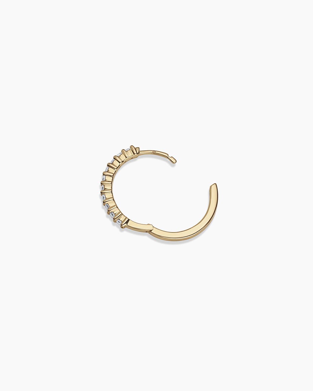 15mm Diamond Single Hoop Earrings for Women - Elegant Cubic Zirconia Studs for Everyday Wear & Special Occasions