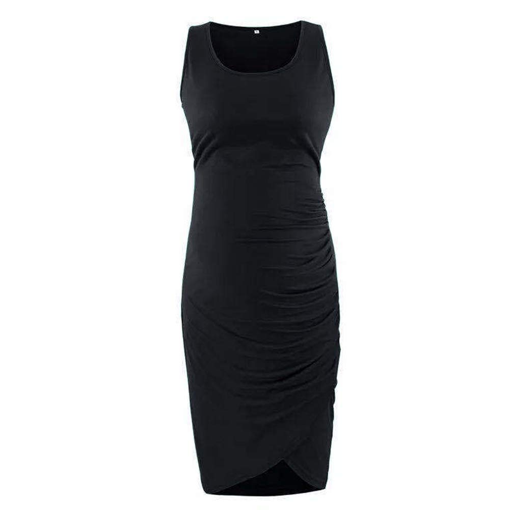 Maternity Bodycon Dress for Women - Stretchy Ruched Side Nursing Dress for Pregnancy, Baby Shower & Daily Wear | Comfortable Mama Dress for Breastfeeding & Maternity Photos