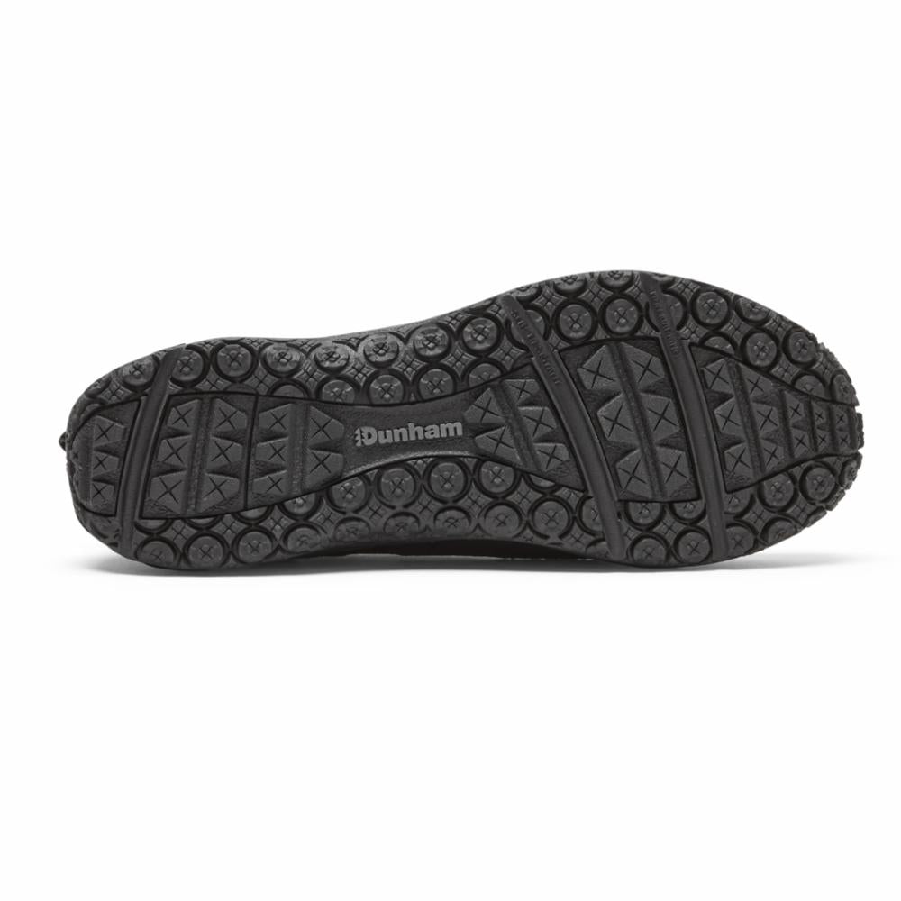 Dunham Men's Cloud Plus Slip-On Sneakers - Comfortable Walking Shoes for Wide Feet (2E Width) - Black Casual Shoes for Work, Travel & Everyday Wear