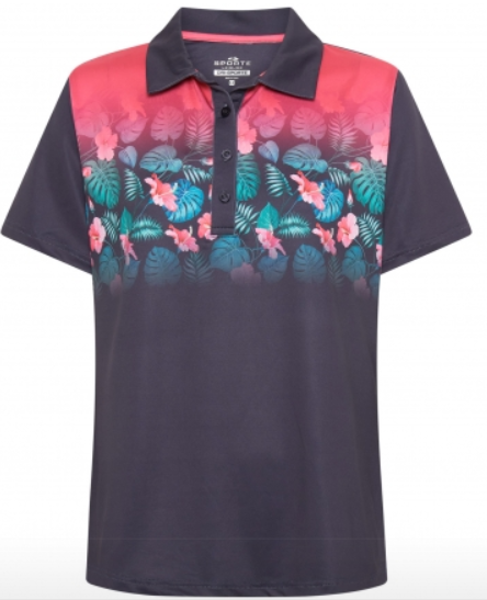Sporty Women's Polo Shirt French Navy - Casual Summer Golf Tennis Top for Outdoor Activities & Leisure Wear