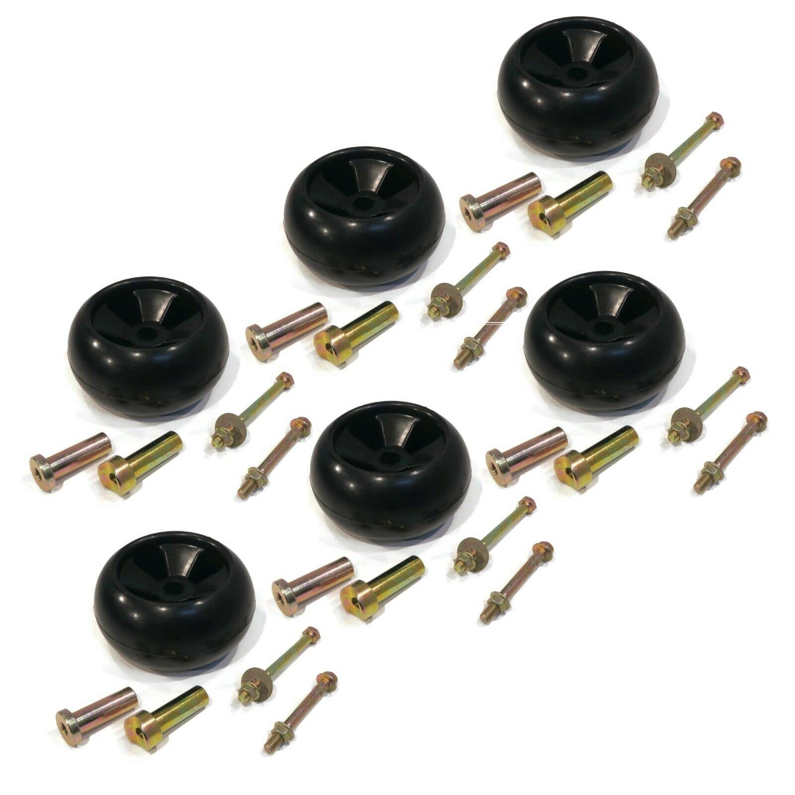 6 Pack Deck Wheel Kit for Murray 092683, 092683MA, 92683, 92683MA Lawn Mower - Replacement Wheels for Smooth Lawn Mowing & Easy Maneuvering